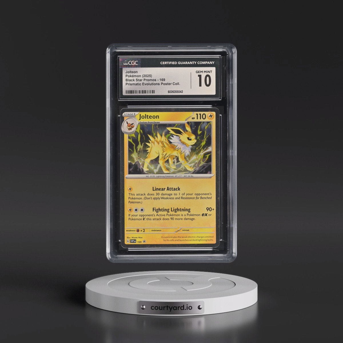 2023 Black Star Promos - Scarlet & Violet SVP EN #169 Jolteon - Prismatic Evolutions Poster Collection (Cosmos Holo) (CGC 10 GEM MINT)