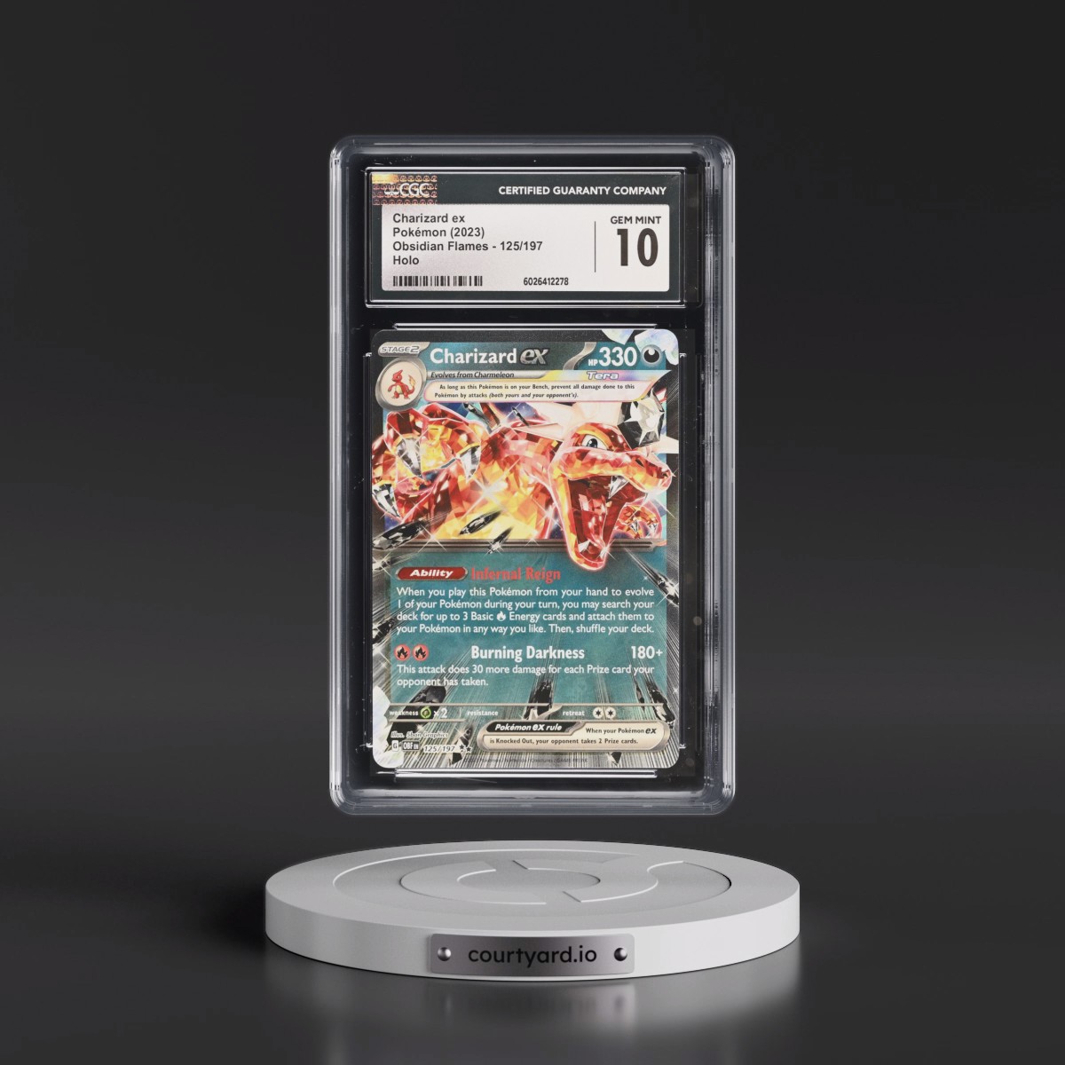 2023 Obsidian Flames - OBF EN #125/197 Charizard ex - Holo (CGC 10 GEM MINT)