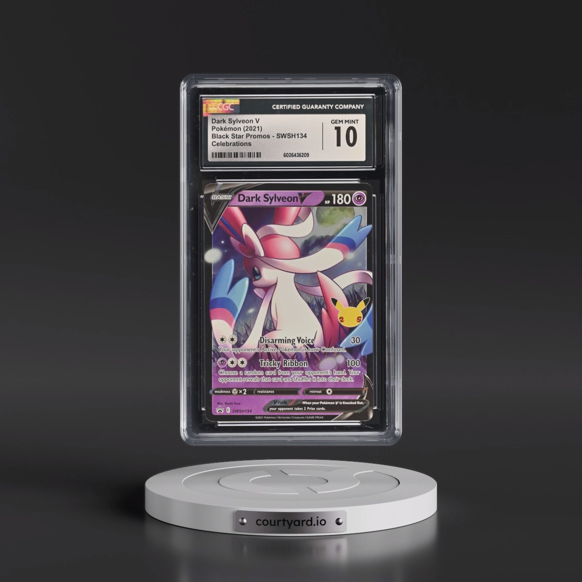 2017 Black Star Promos - Sword & Shield #SWSH134 Dark Sylveon V - Celebrations (Holo) (CGC 10 GEM MINT)
