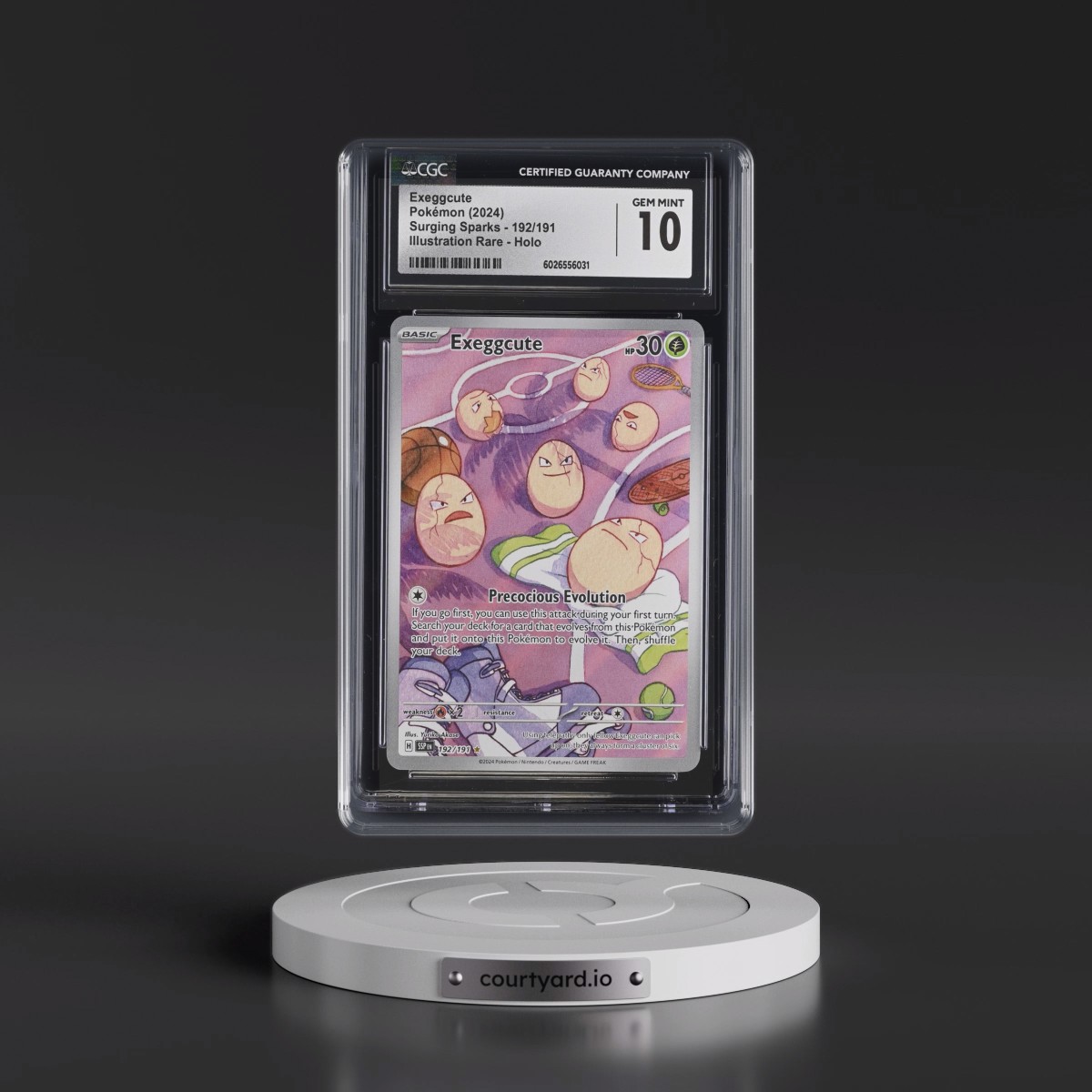 2024 Surging Sparks - SSP EN #192/191 Exeggcute - Illustration Rare Holo (CGC 10 GEM MINT)