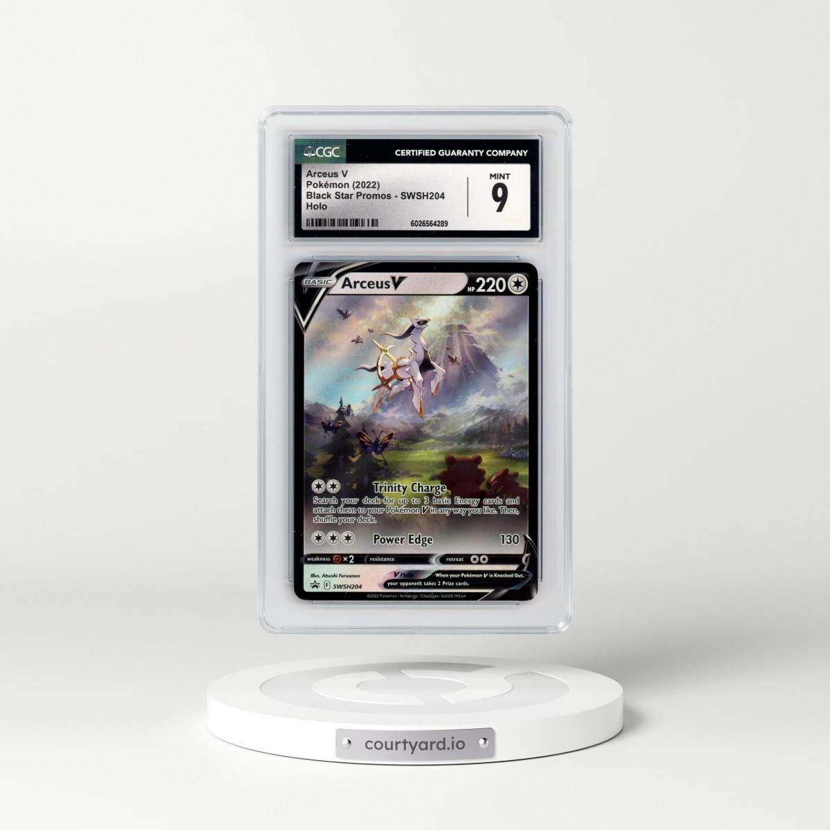 2017 Black Star Promos - Sword & Shield #SWSH204 Arceus V - Holo Arceus V Figure Collection (CGC 9 MINT)