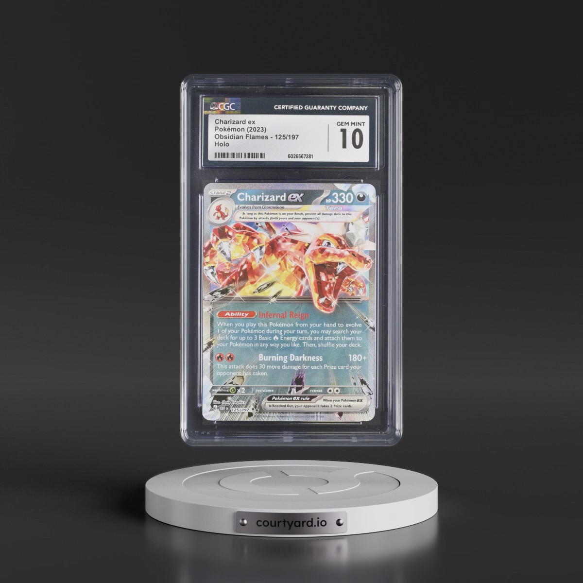 2023 Obsidian Flames - OBF EN #125/197 Charizard ex - Holo (CGC 10 GEM MINT)