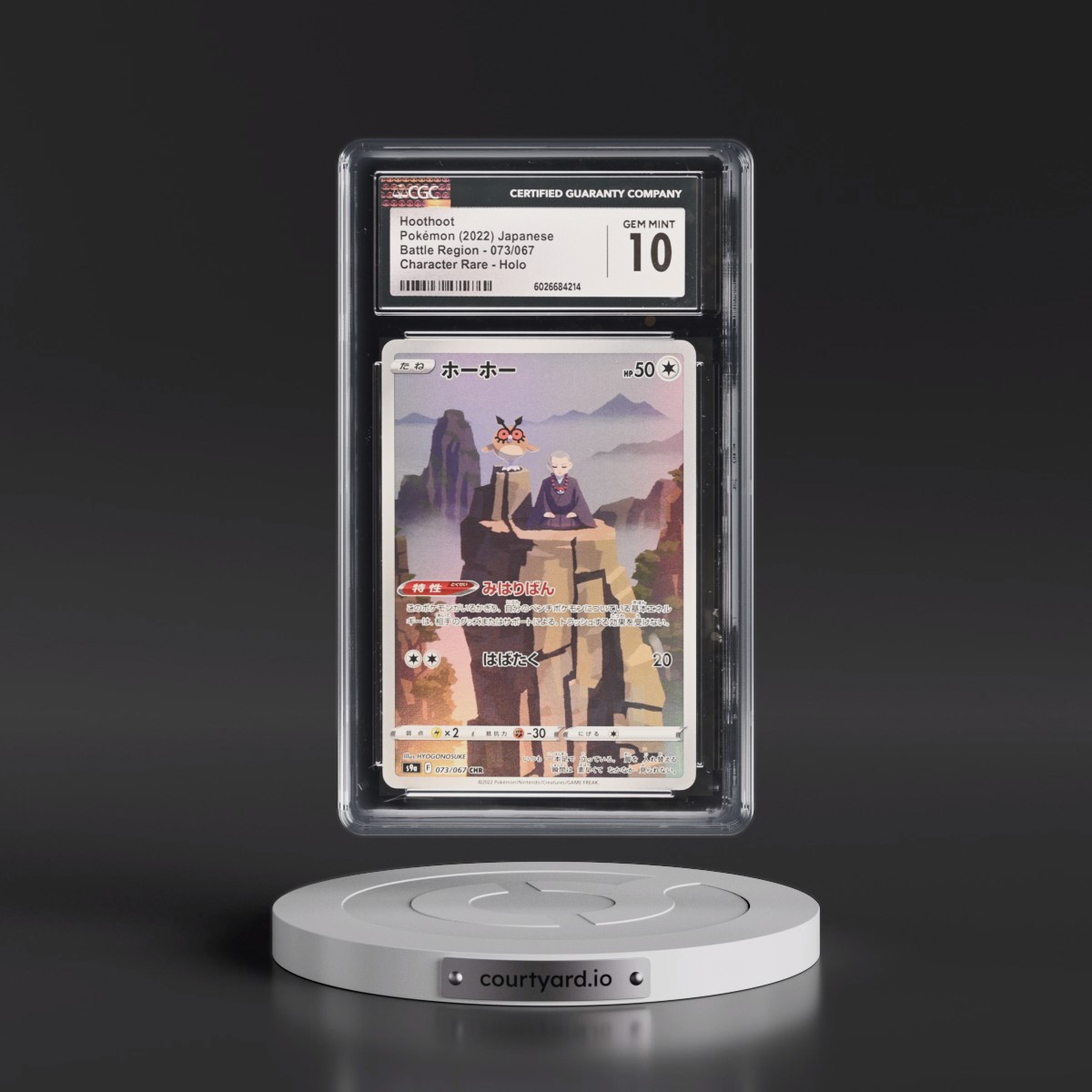 2022 Battle Region #073/067 Hoothoot - Character Rare Holo (CGC 10 GEM MINT)