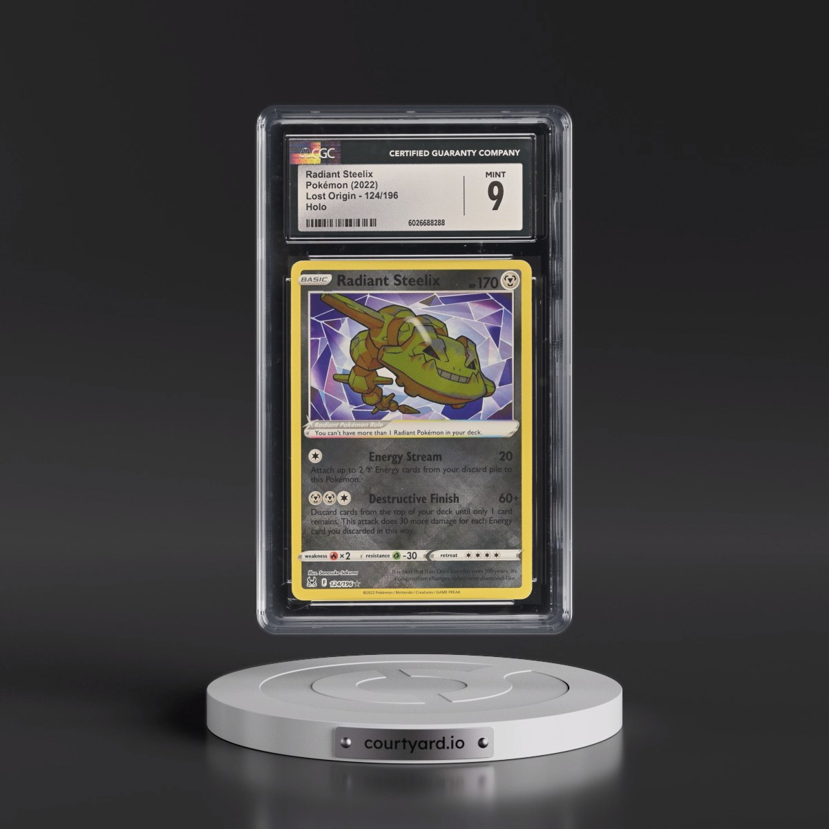 2022 Lost Origin #124/196 Radiant Steelix - Holo (CGC 9 MINT)