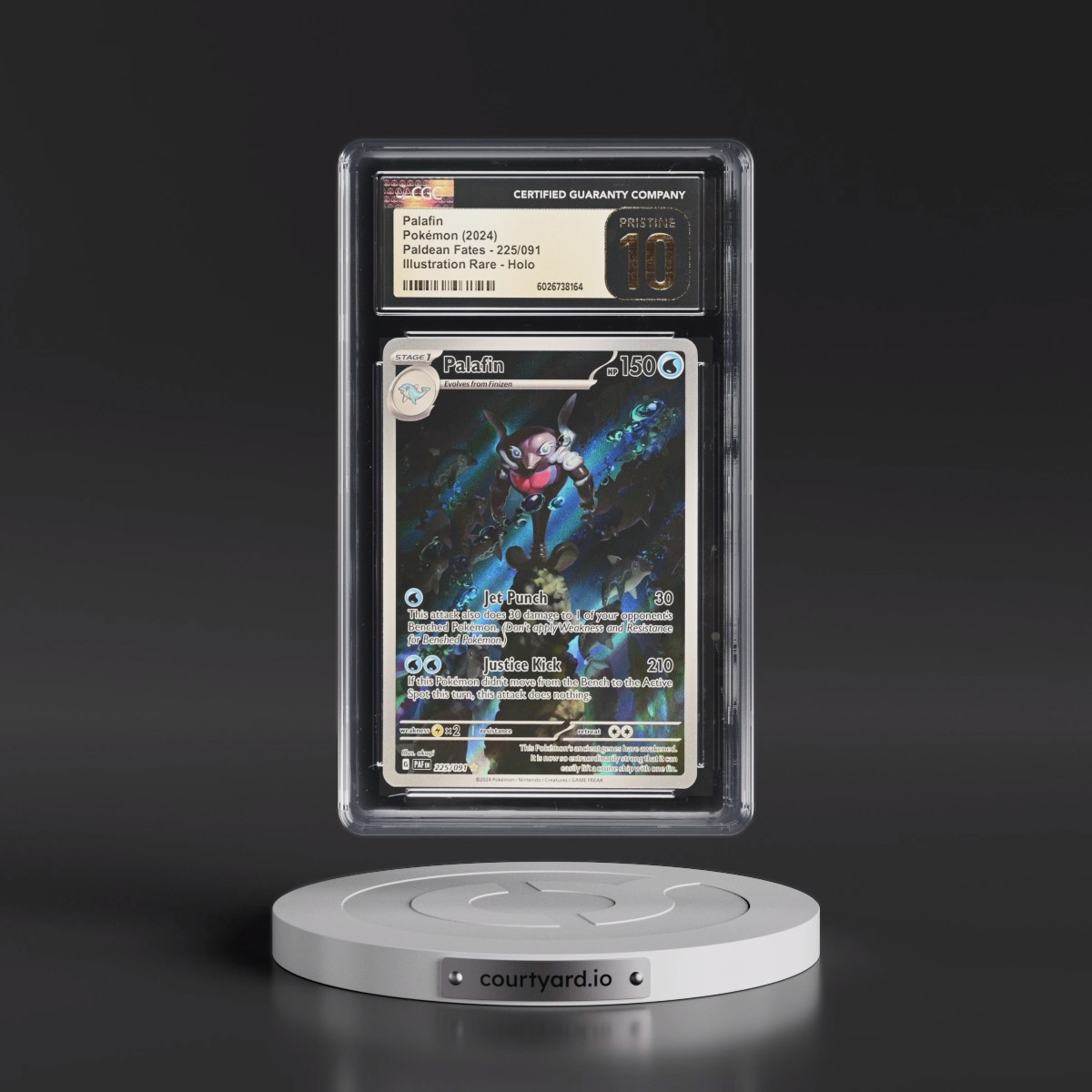 2024 Paldean Fates - PAF EN #225/091 Palafin - Illustration Rare Holo (CGC 10 PRISTINE)