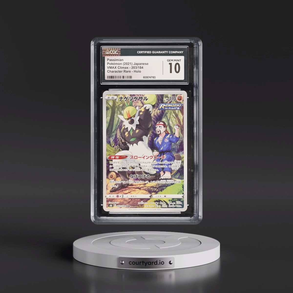 2021 VMAX Climax #203/184 Passimian - Character Rare Holo (CGC 10 GEM MINT)