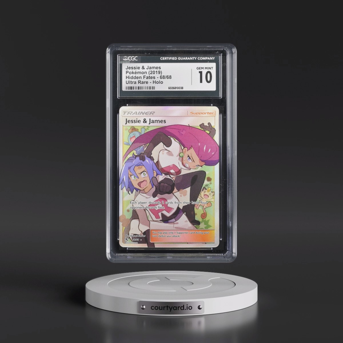 2019 Hidden Fates #68/68 Jessie & James - Ultra Rare Holo (CGC 10 GEM MINT)