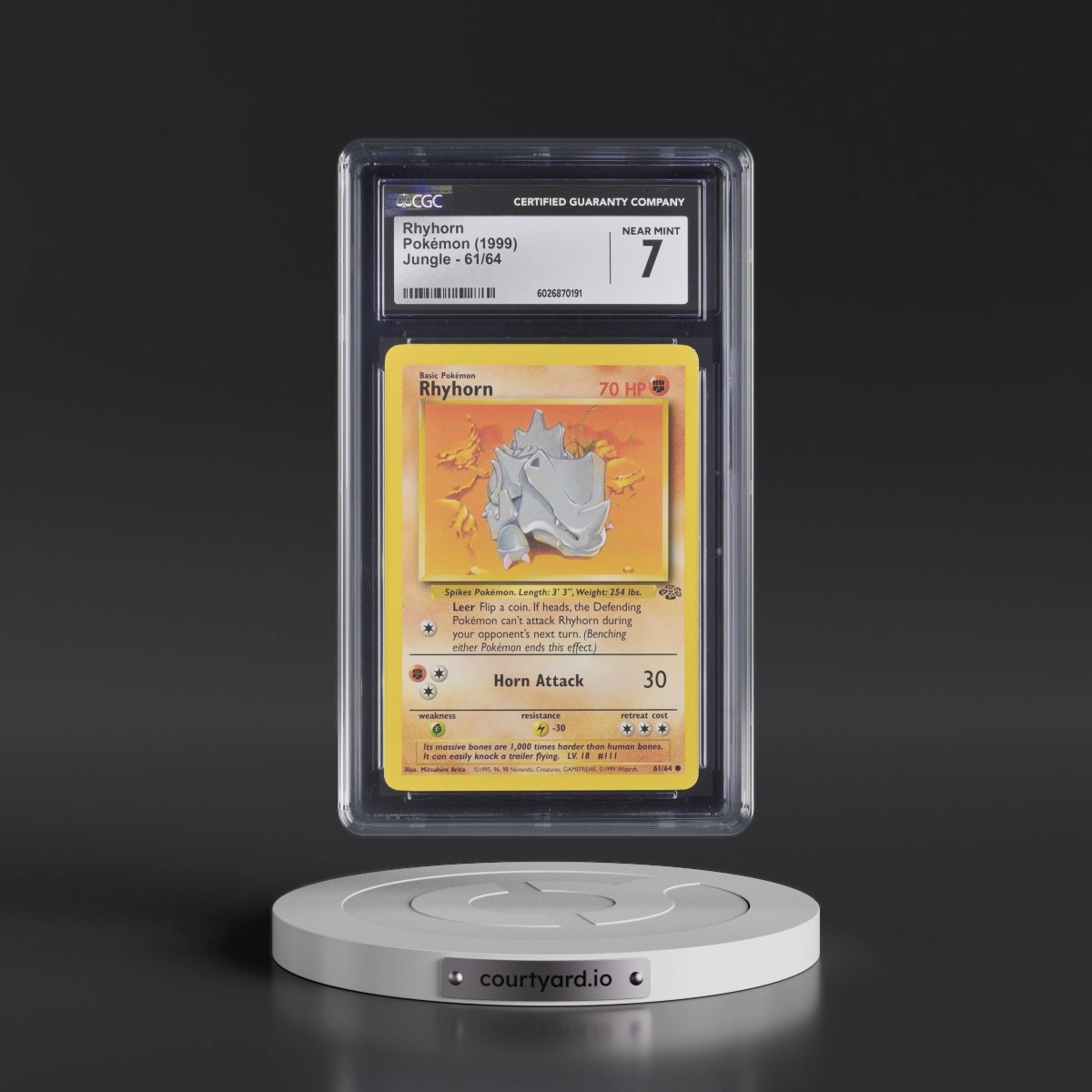 1999 Jungle #61/64 Rhyhorn (CGC 7 NM)
