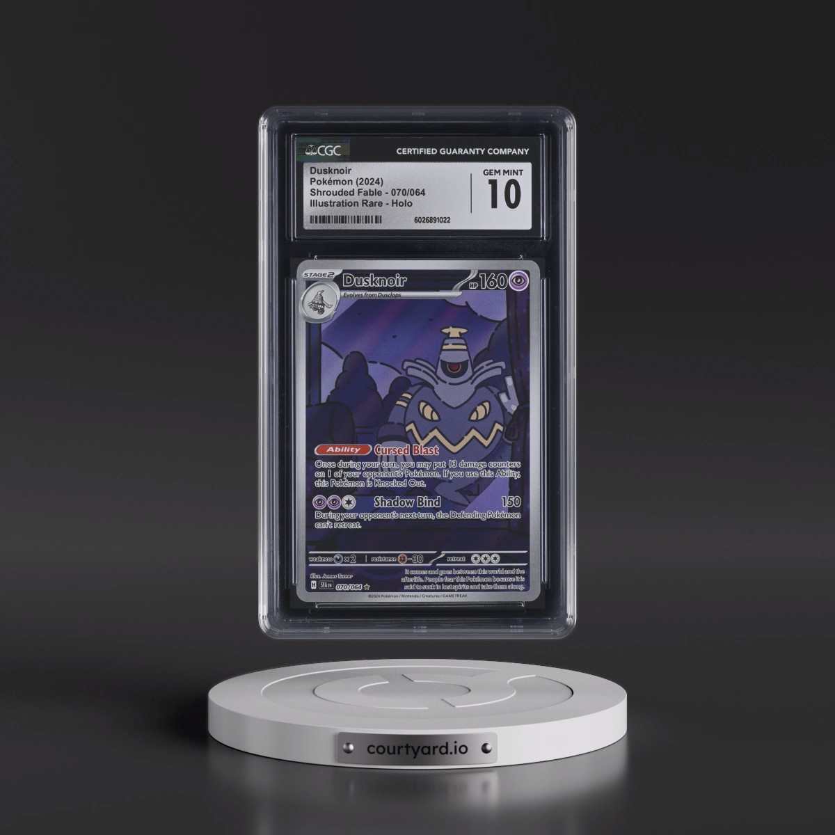 2023 Shrouded Fable - SFA EN #070/064 Dusknoir - Illustration Rare Holo (CGC 10 GEM MINT)