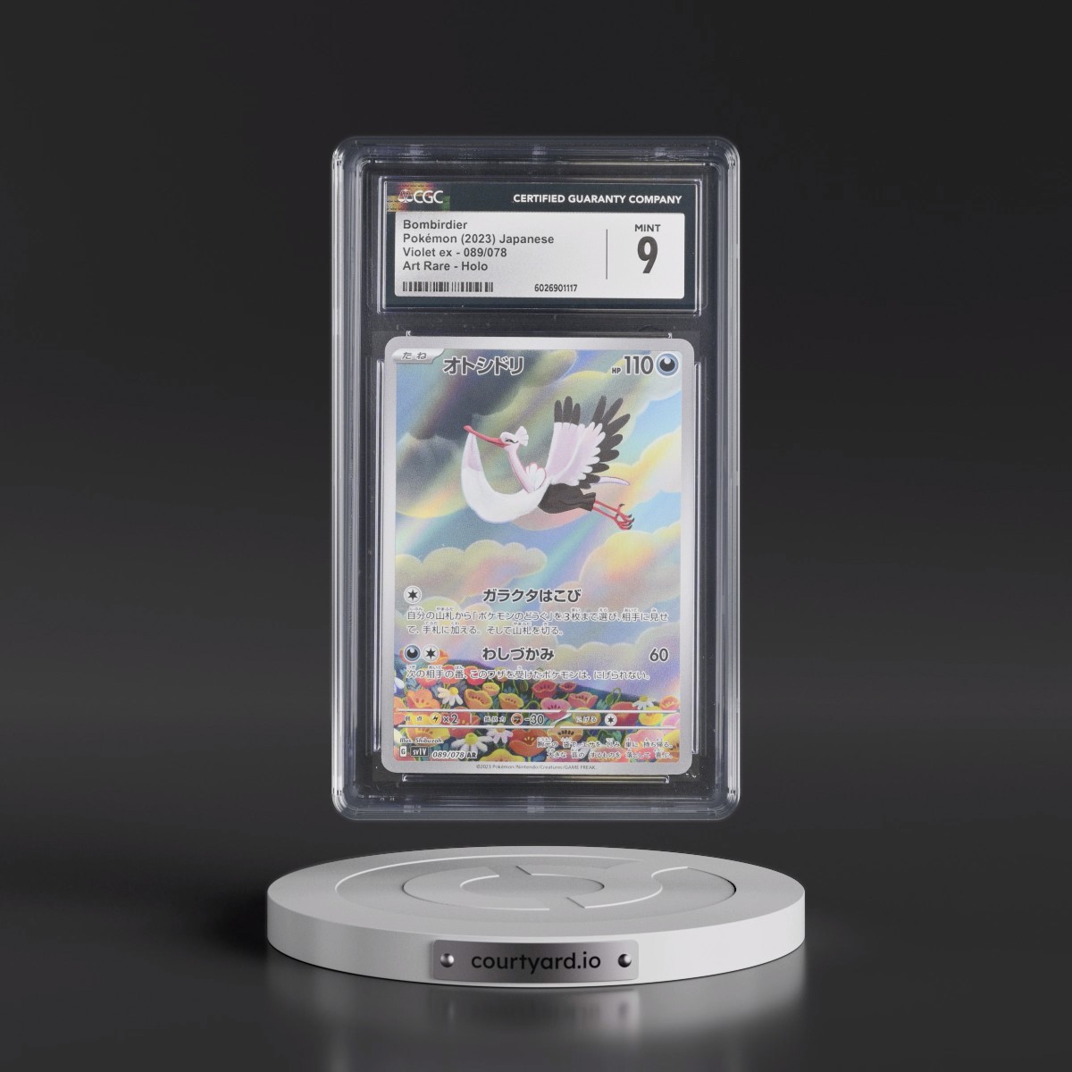 2023 Pokémon Sv1v-Violet EX #089 Bombirdier - Art Rare (CGC 9 MINT)