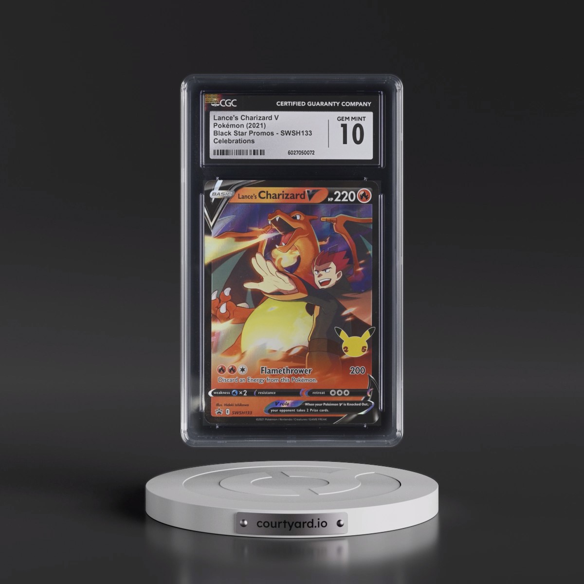 2017 Black Star Promos - Sword & Shield #SWSH133 Lance's Charizard V - Celebrations (Holo) (CGC 10 GEM MINT)
