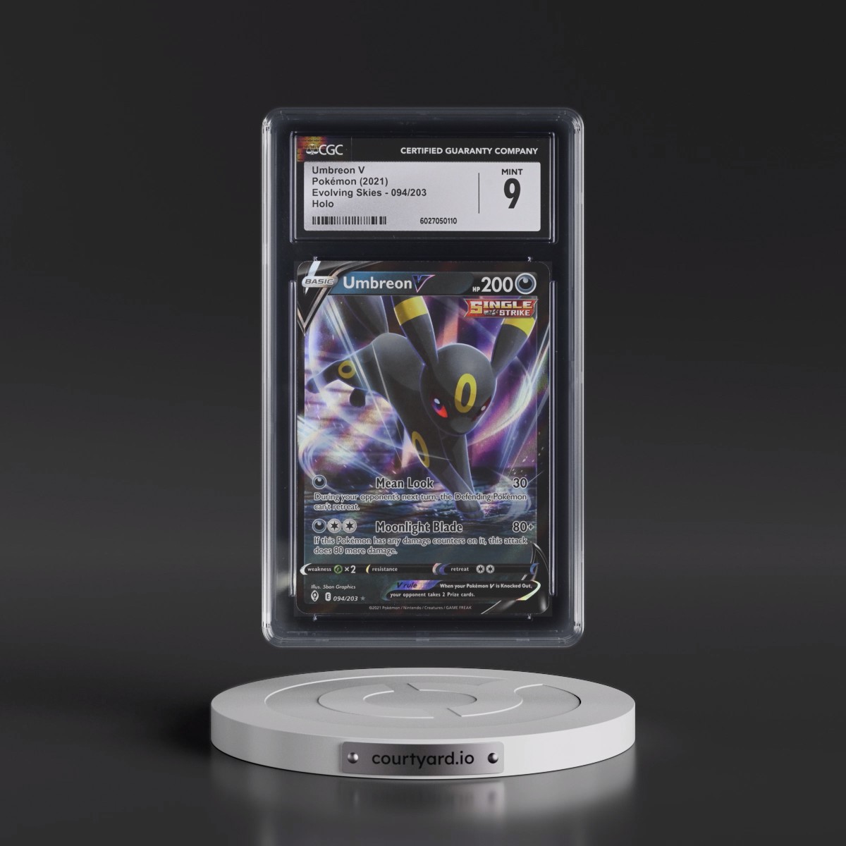 2021 Evolving Skies #094/203 Umbreon V - Holo (CGC 9 MINT)