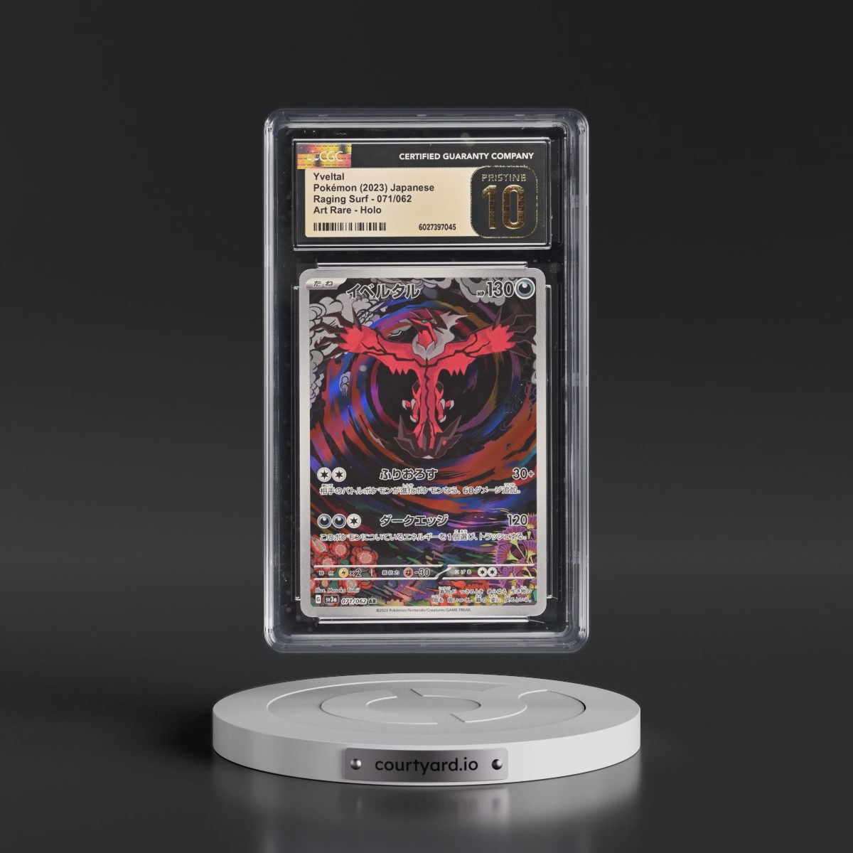2023 Raging Surf #071/062 Yveltal - Art Rare Holo (CGC 10 PRISTINE)