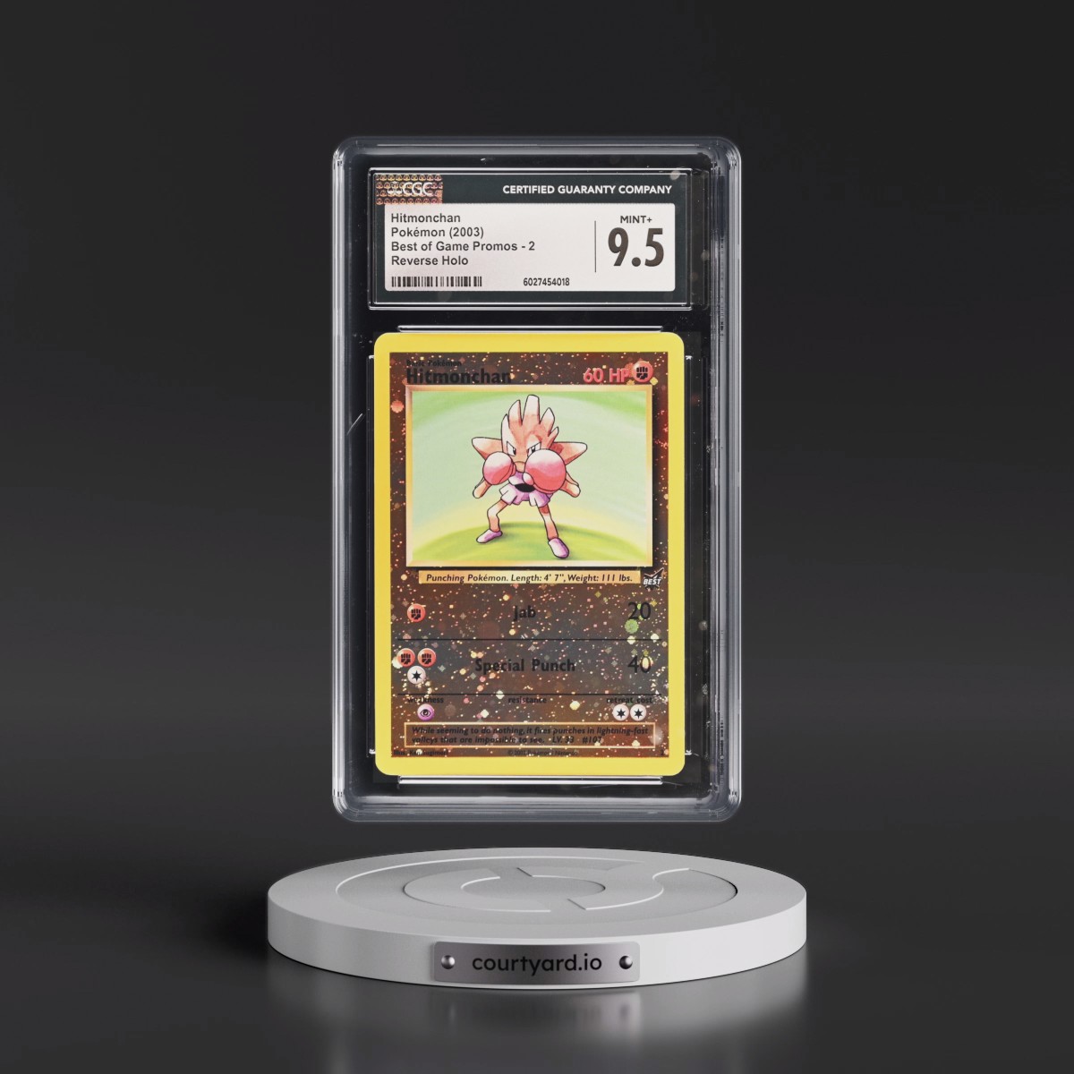 2003 Best of Game Promos #2 Hitmonchan - Reverse Holo (CGC 9.5 MINT+)
