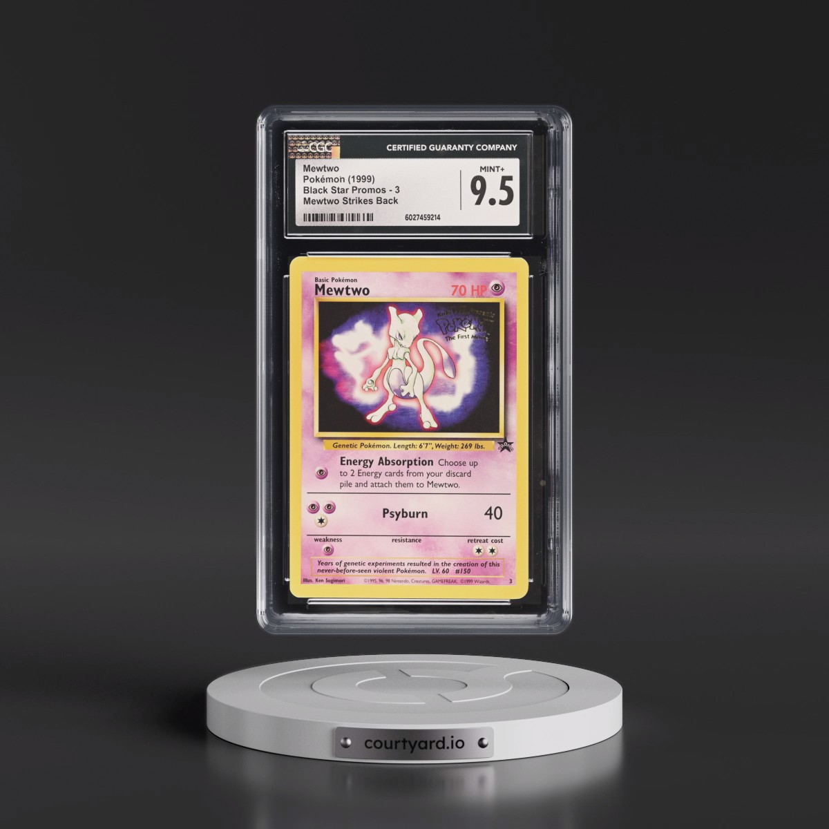 1999 Black Star Promos #3 Mewtwo - Mewtwo Strikes Back (CGC 9.5 MINT+)