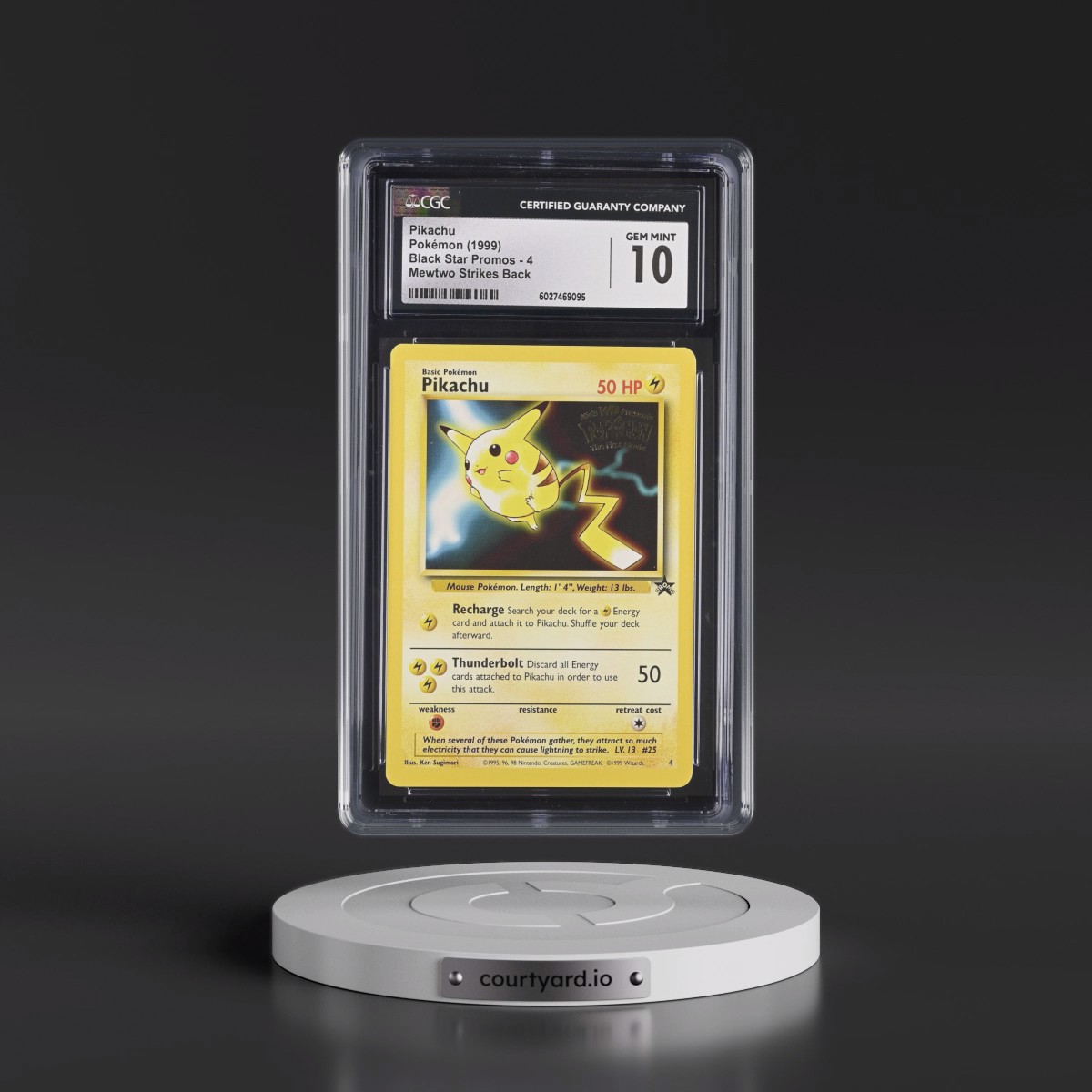 1999 Black Star Promos #4 Pikachu - Mewtwo Strikes Back (CGC 10 GEM MINT)