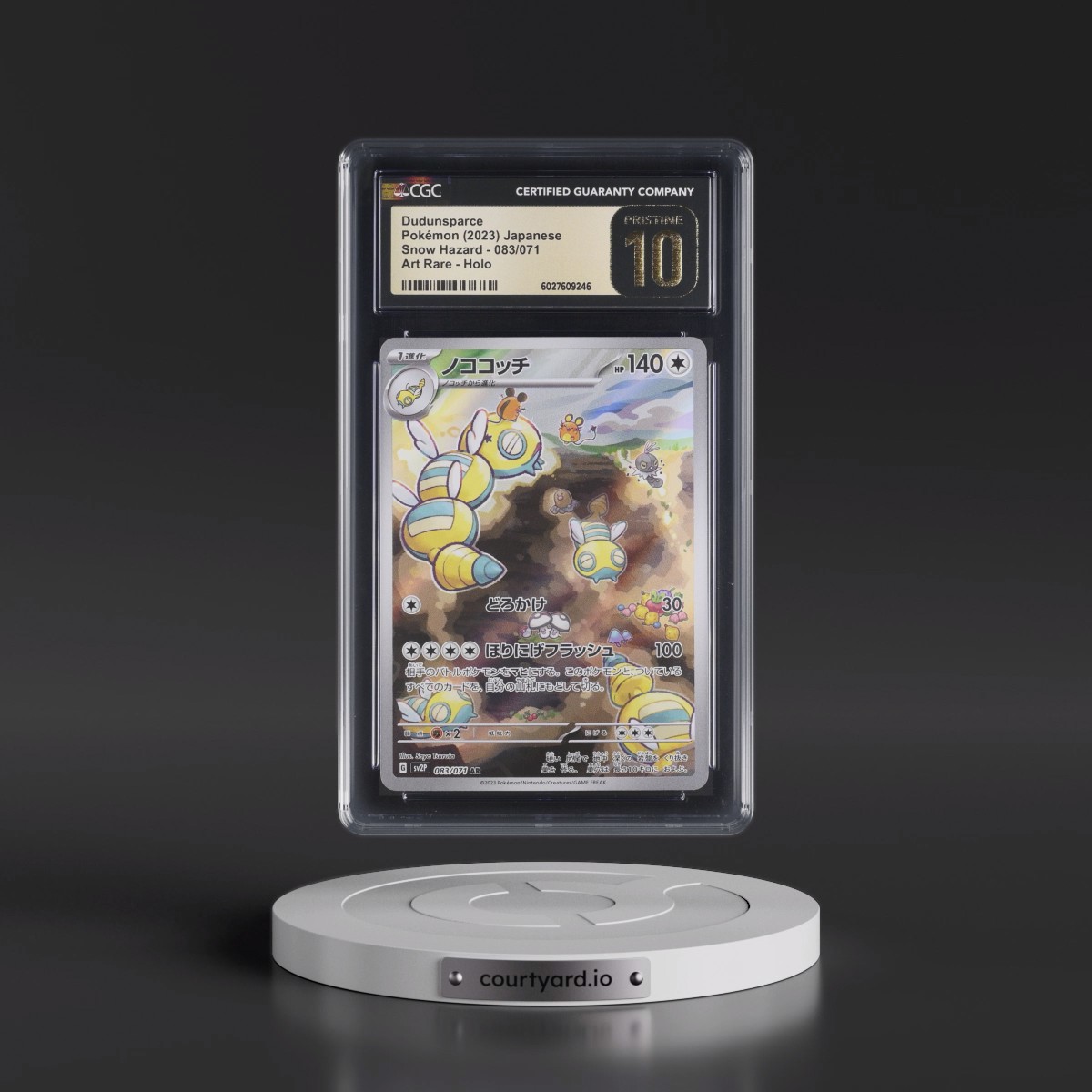 2023 Pokémon Sv2p-Snow Hazard #083 Dudunsparce - Art Rare (CGC 10 PRISTINE)