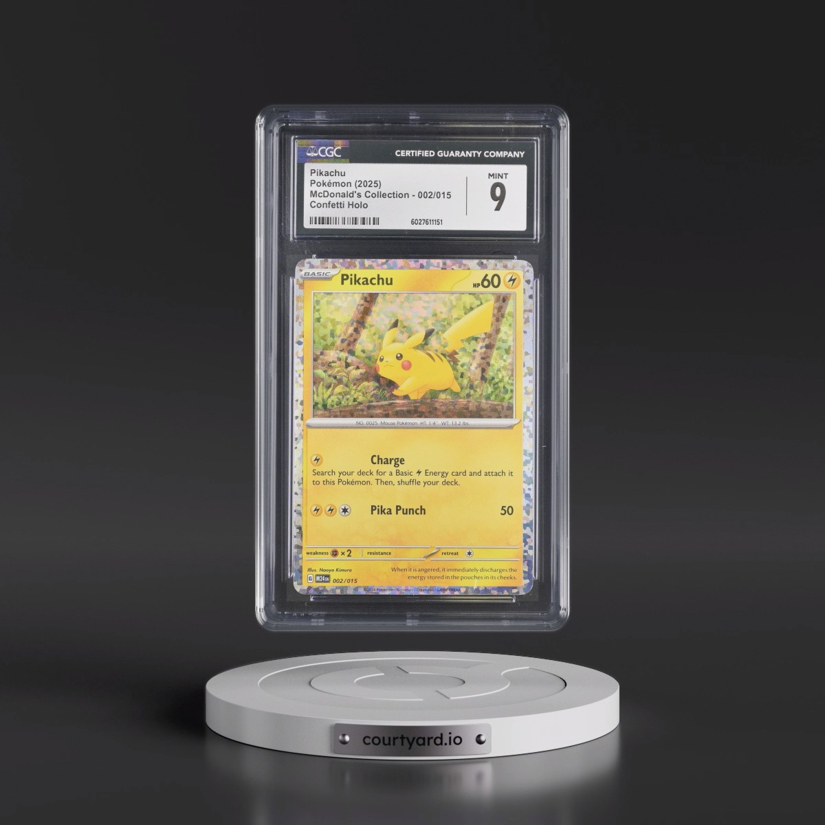 2025 McDonald's Collection - M24 EN #002/015 Pikachu - Confetti Holo (CGC 9 MINT)
