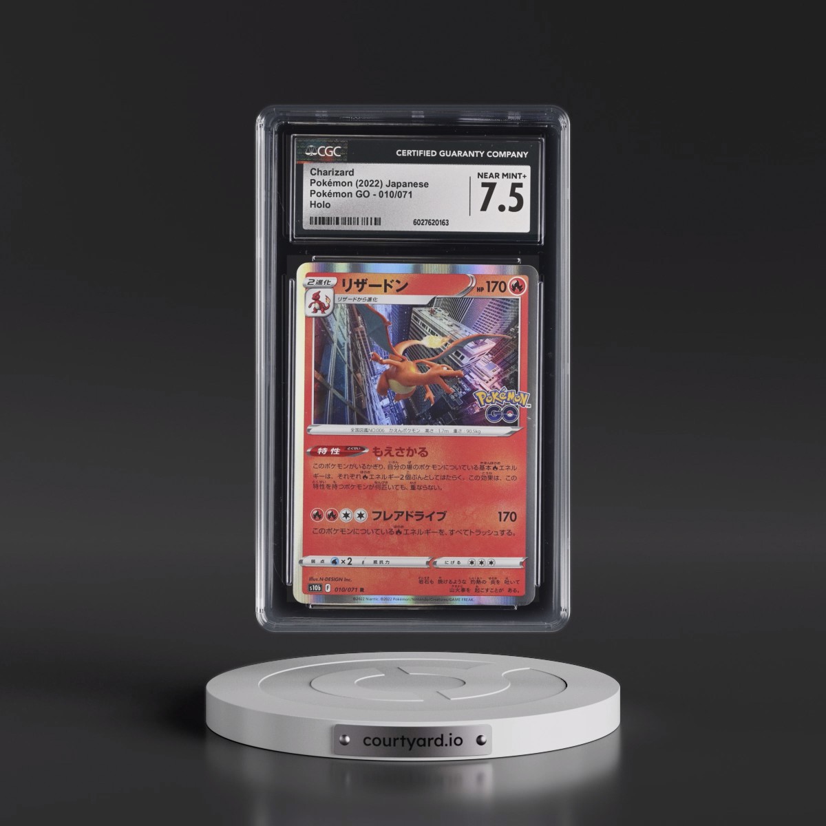 2022 Pokémon GO Charizard - Holo #010/071 CGC 7.5