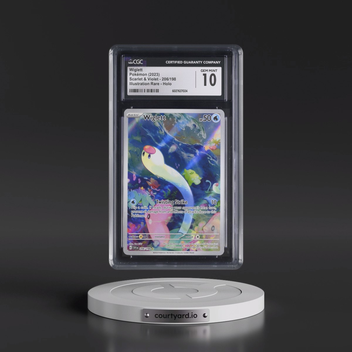 2023 Pokémon Svi EN-Scarlet & Violet #206 Wiglett - Illustration Rare (CGC 10 GEM MINT)