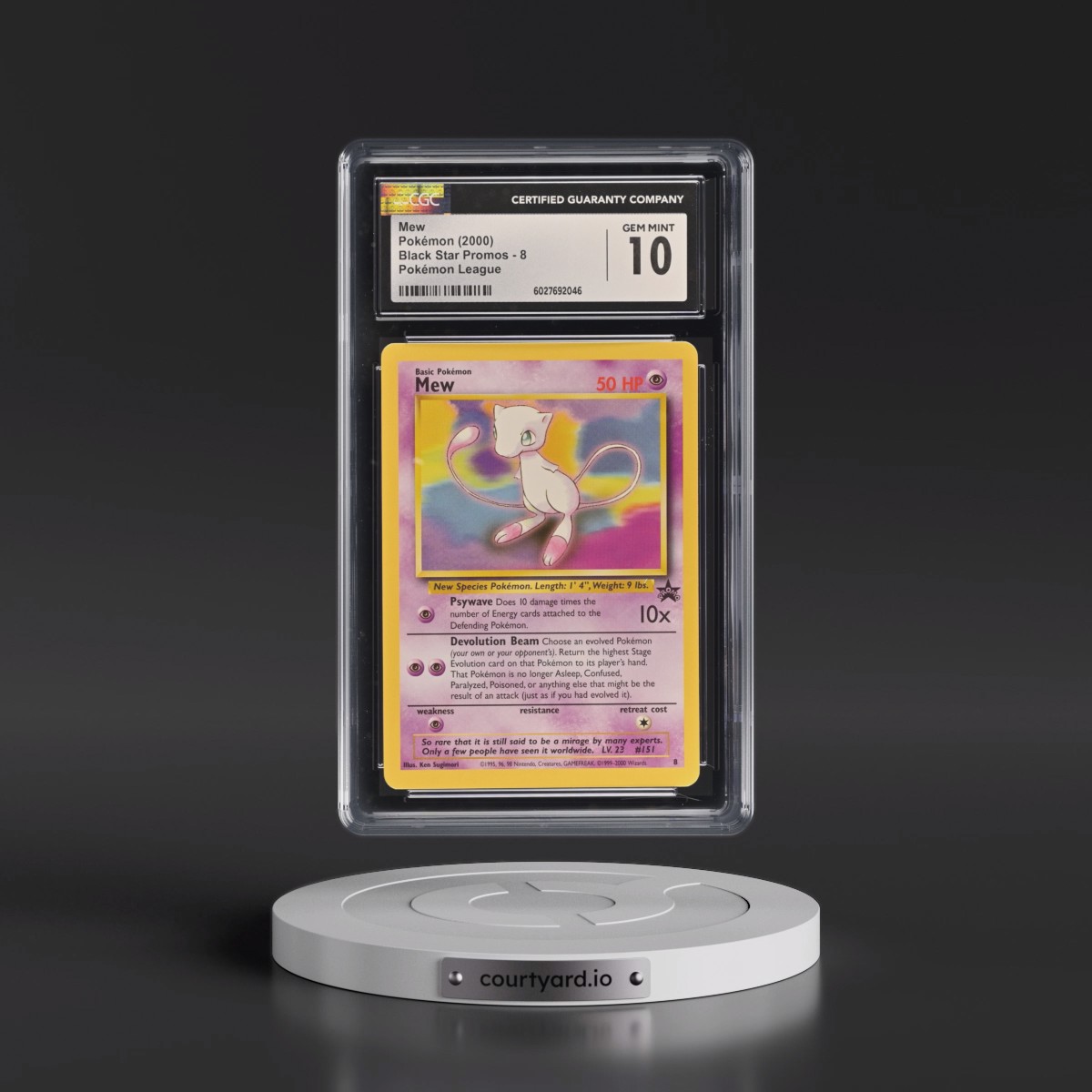 1999 Black Star Promos #8 Mew - Pokémon League (CGC 10 GEM MINT)