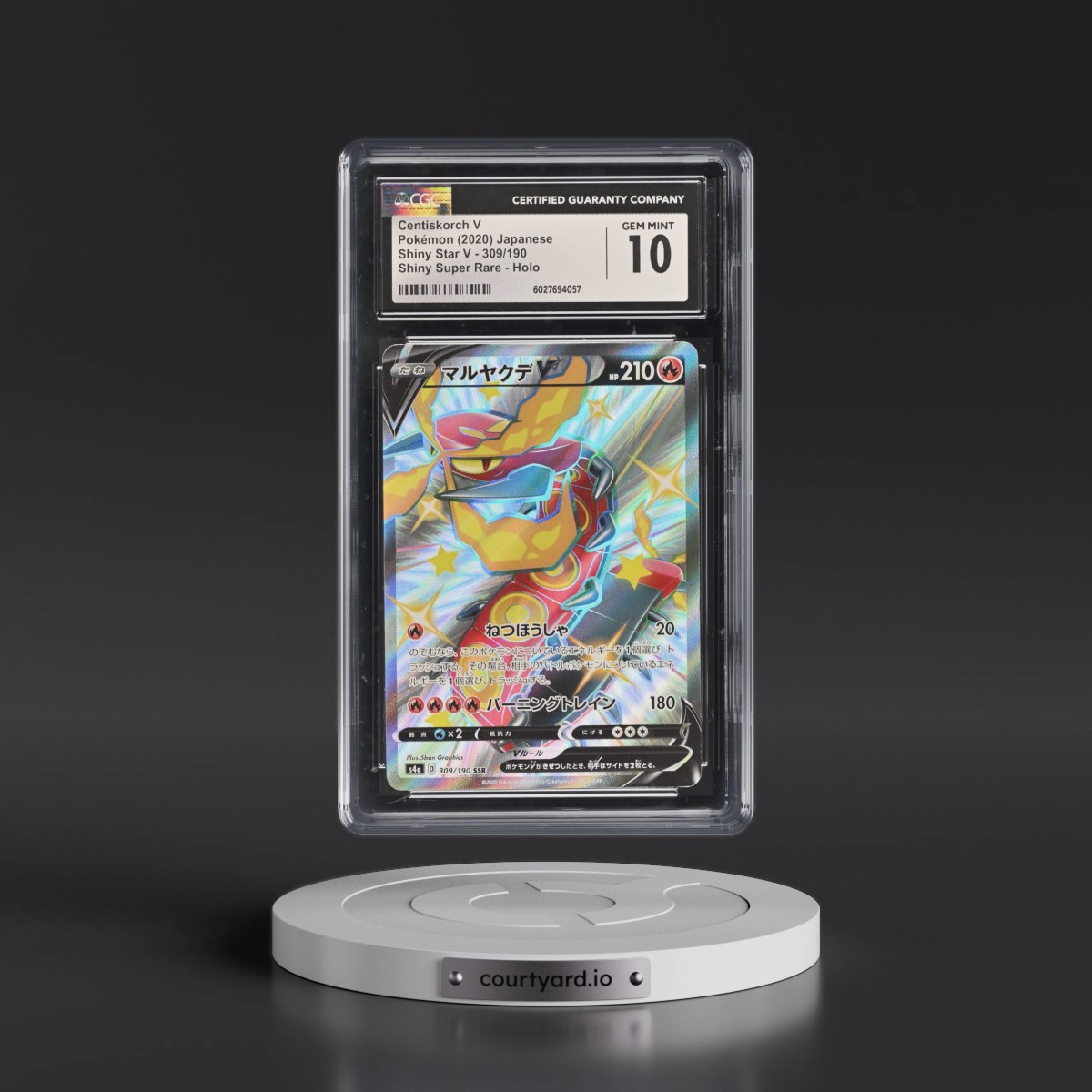 2020 Shiny Star V #309/190 Centiskorch V - Shiny Super Rare Holo (CGC 10 GEM MINT)