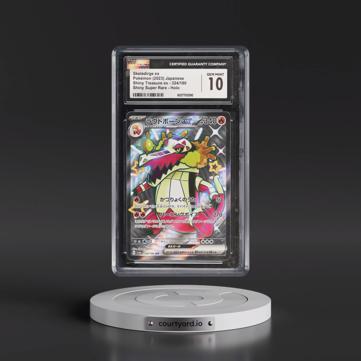 2023 Shiny Treasure ex #324/190 Skeledirge ex - Shiny Super Rare Holo (CGC 10 GEM MINT)