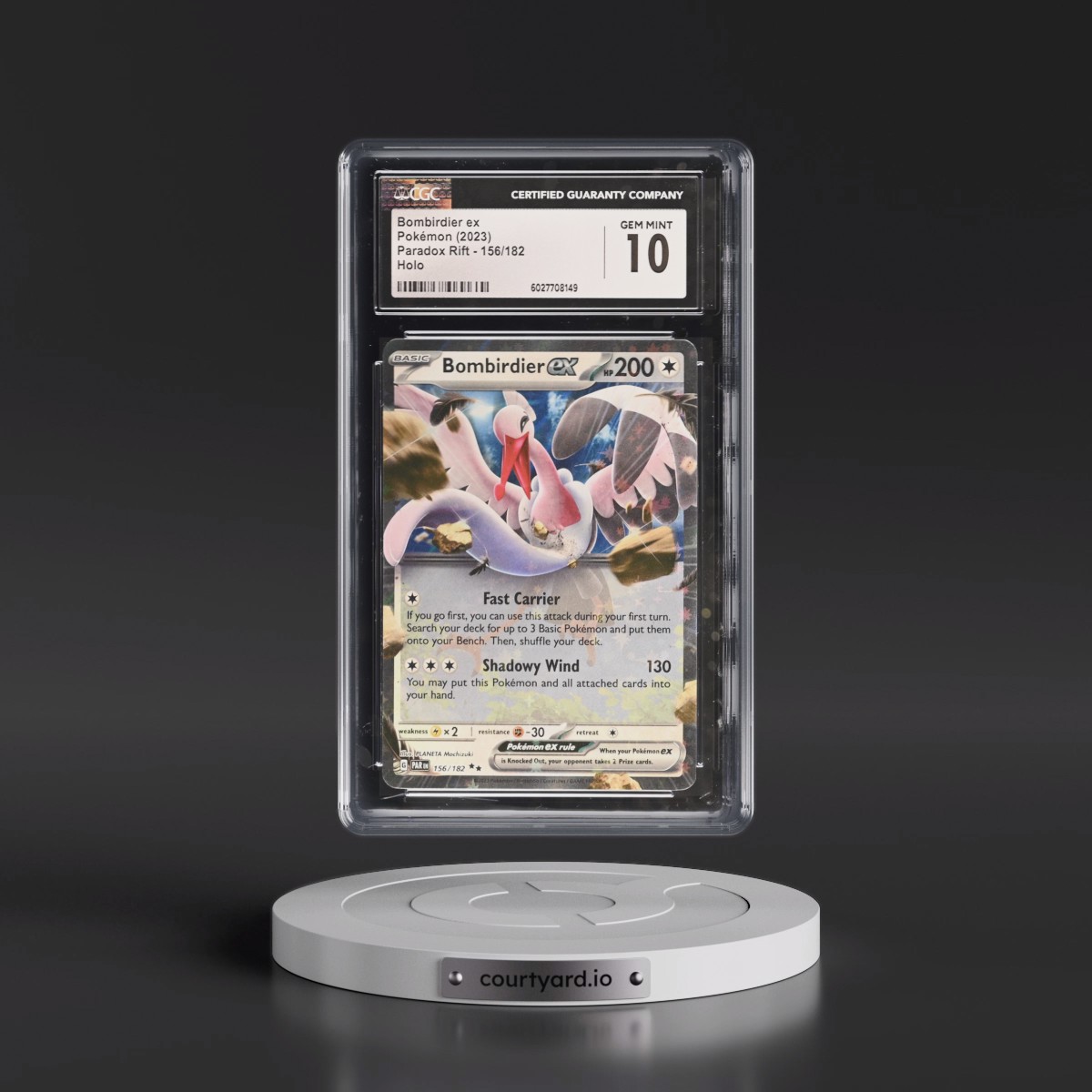 2023 Paradox Rift - PAR EN #156/182 Bombirdier ex - Holo (CGC 10 GEM MINT)