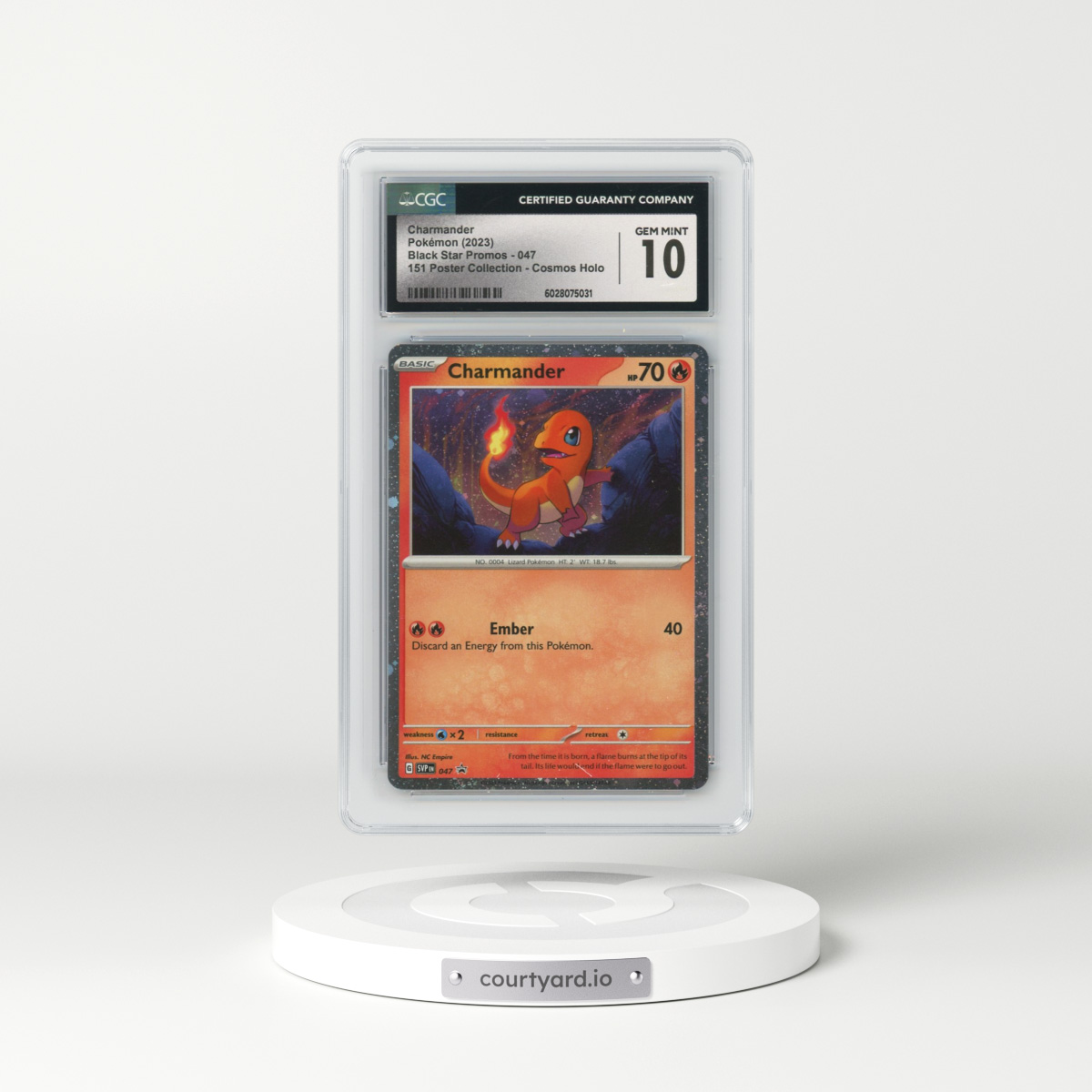 2023 Black Star Promos - Scarlet & Violet SVP EN #047 Charmander - Cosmos Holo (CGC 10 GEM MINT)