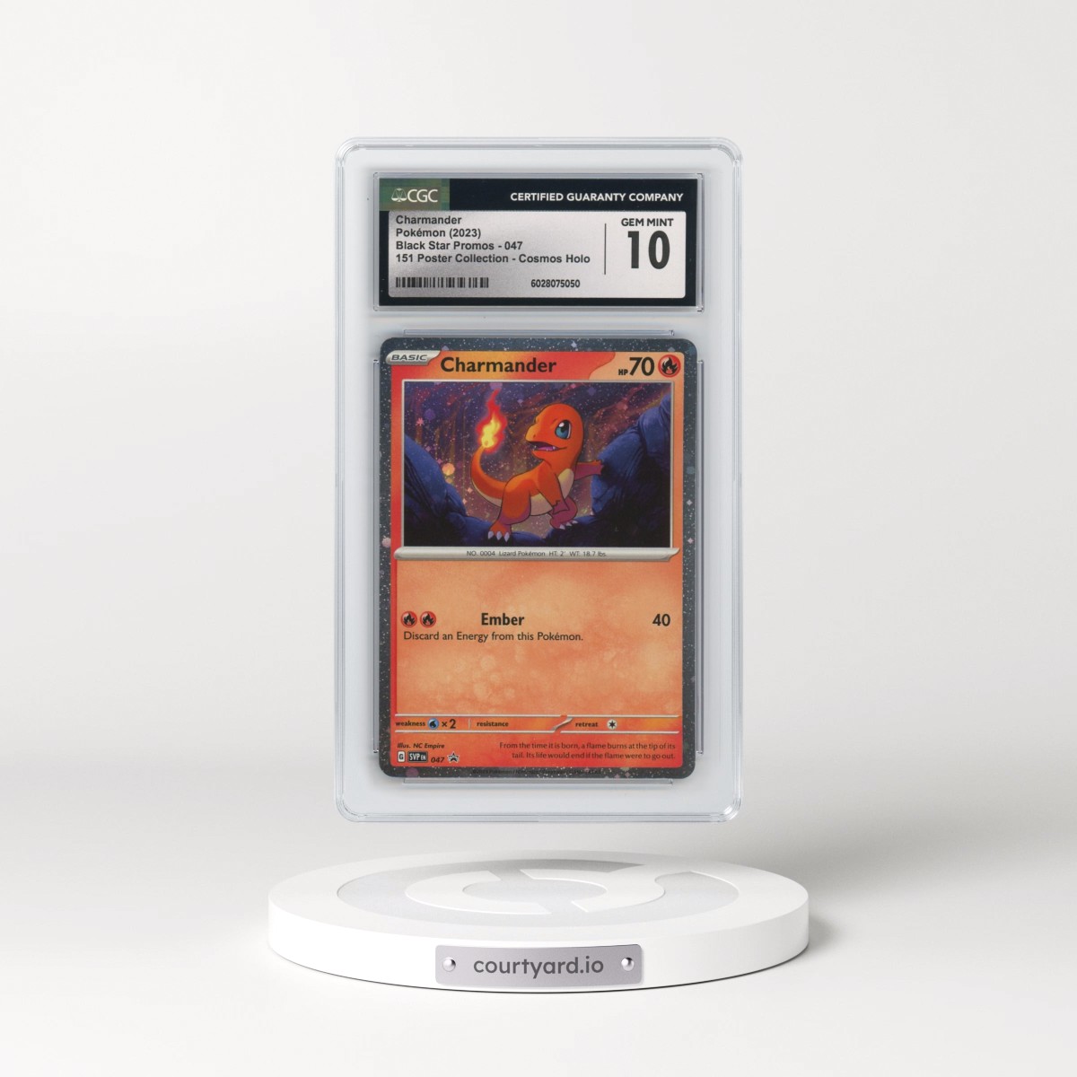 2023 Black Star Promos - Scarlet & Violet SVP EN #047 Charmander - Cosmos Holo (CGC 10 GEM MINT)