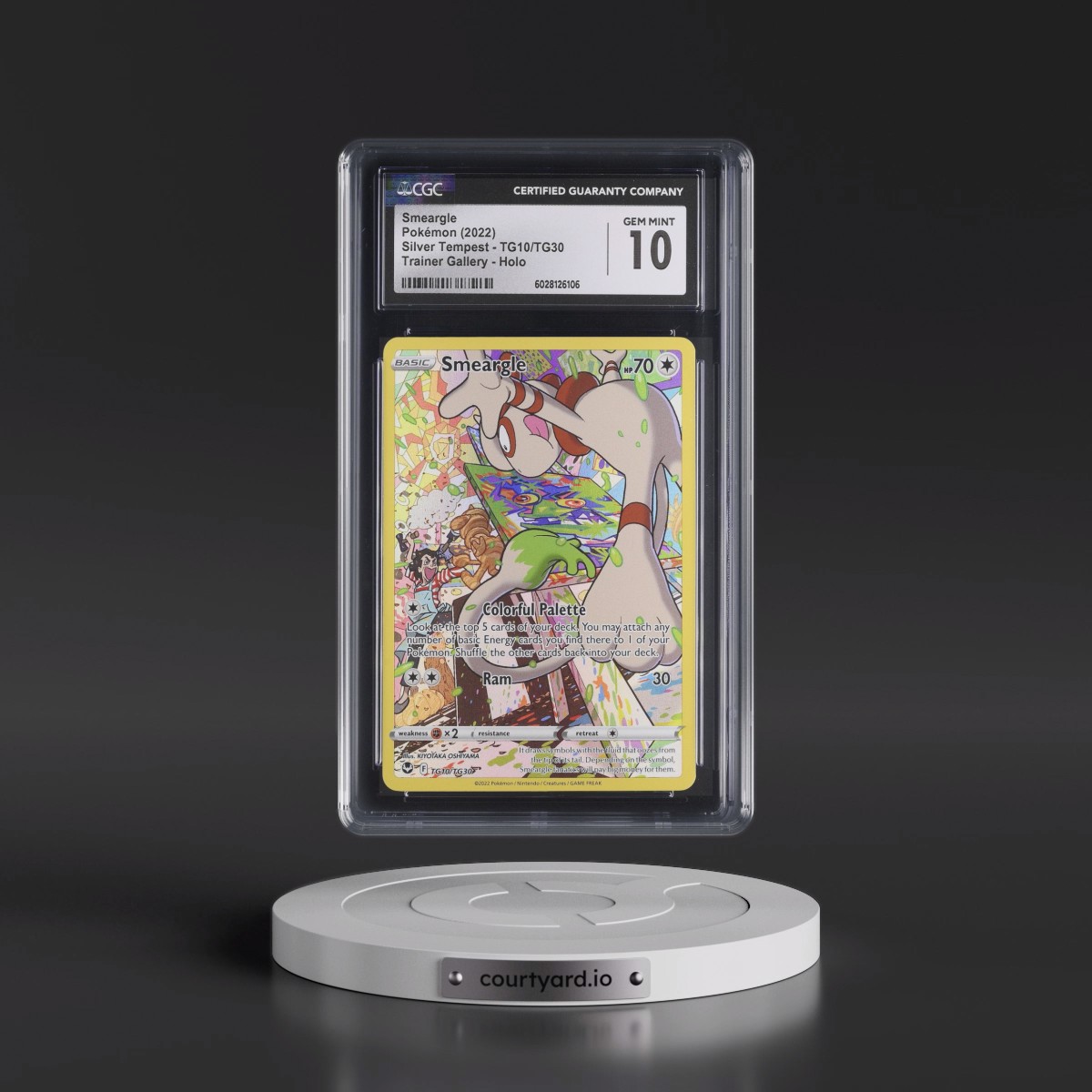 2022 Silver Tempest #TG10/TG30 Smeargle - Trainer Gallery Holo (CGC 10 GEM MINT)