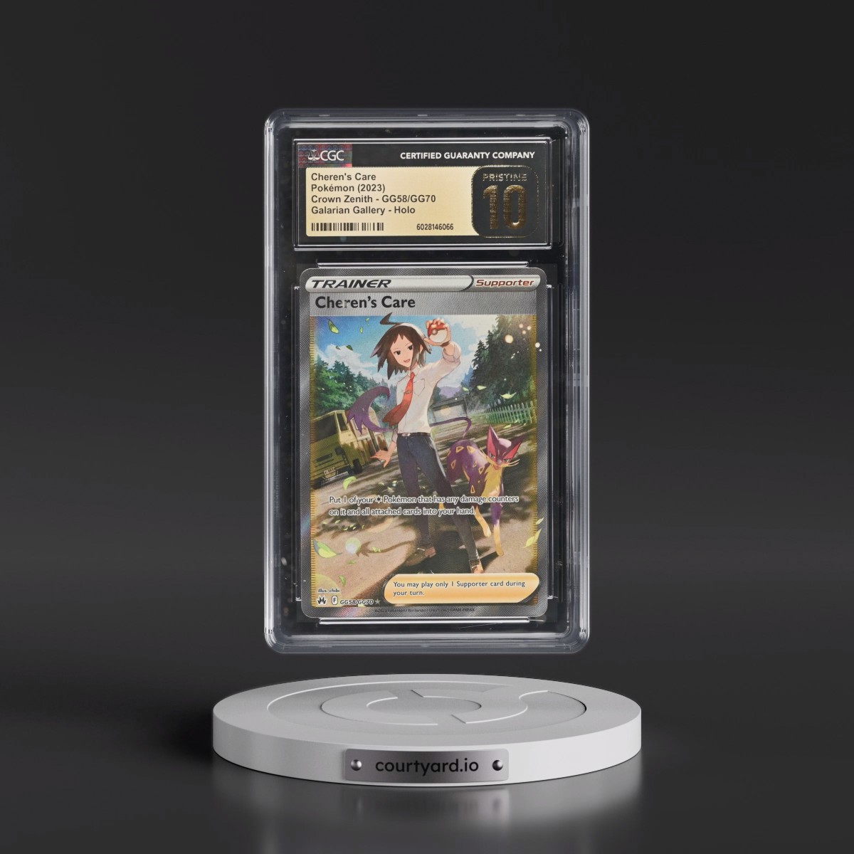2023 Crown Zenith #GG58/GG70 Cheren's Care - Galarian Gallery Holo (CGC 10 PRISTINE)