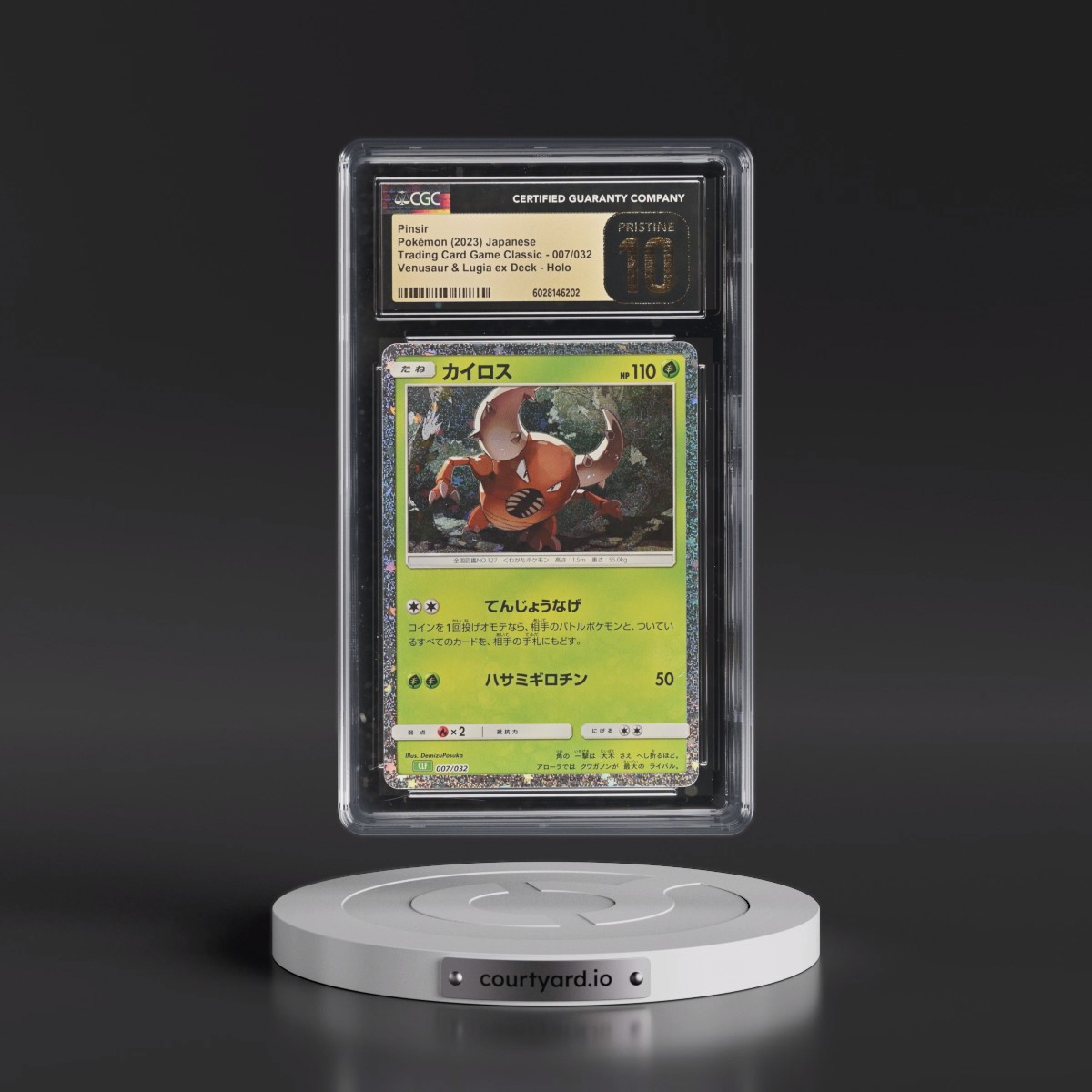 2023 Trading Card Game Classic - CLF, CLL, CLK #007/032 Pinsir - Venusaur & Lugia ex Deck - CLF Holo (CGC 10 PRISTINE)