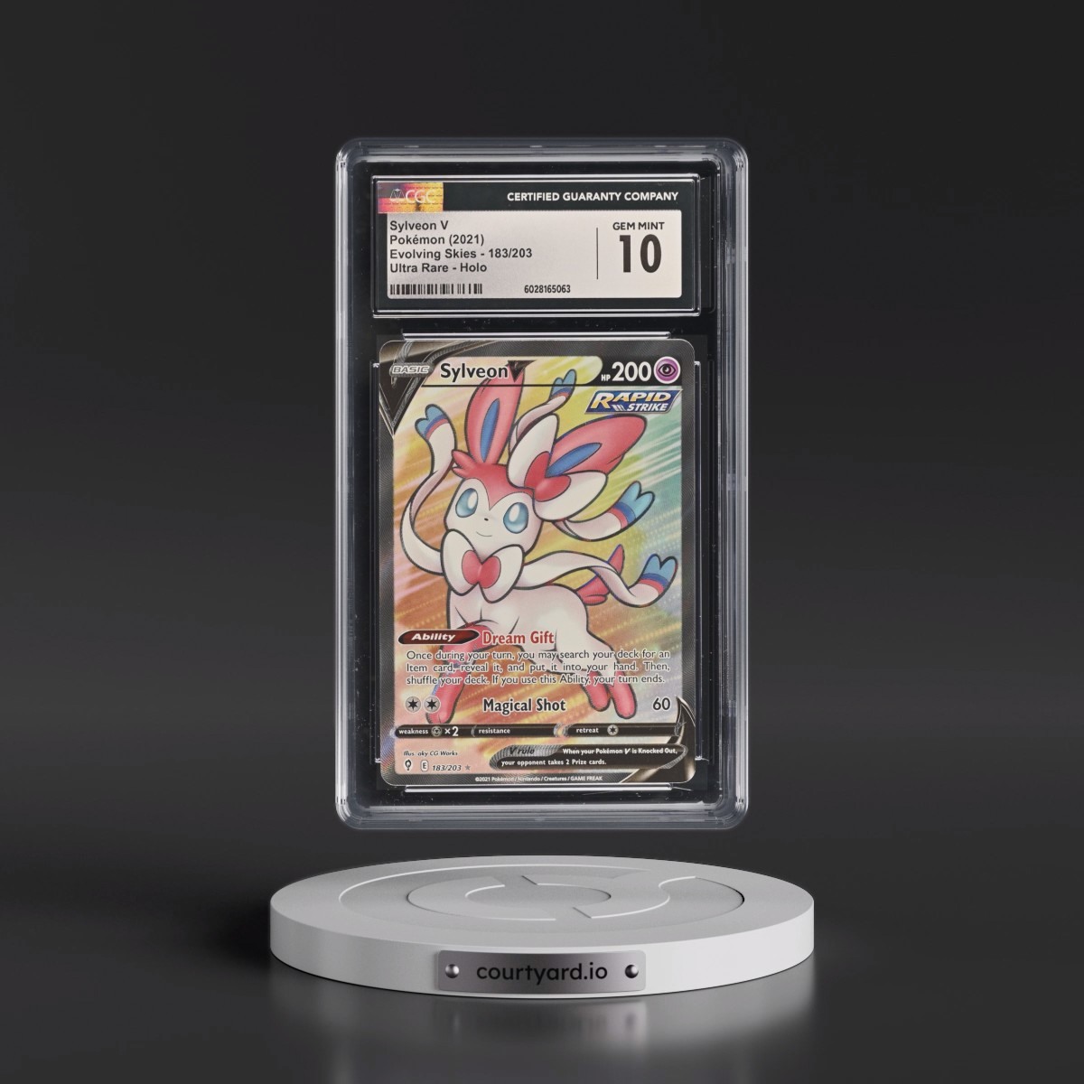 2021 Evolving Skies #183/203 Sylveon V - Ultra Rare Holo (CGC 10 GEM MINT)