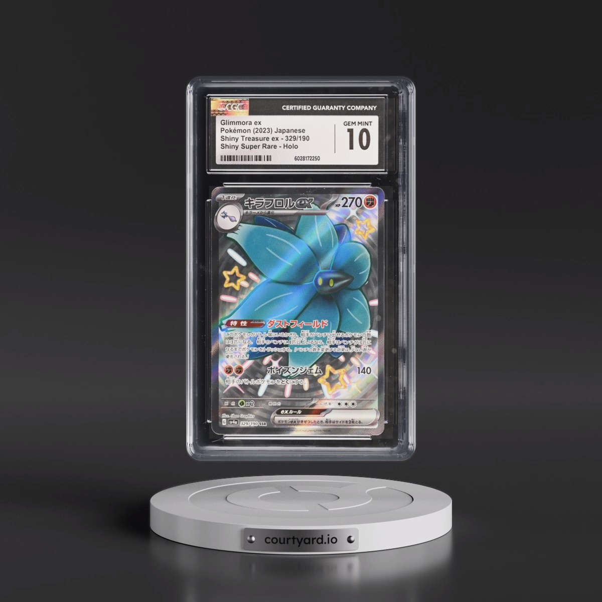 2023 Shiny Treasure ex #329/190 Glimmora ex - Shiny Super Rare Holo (CGC 10 GEM MINT)