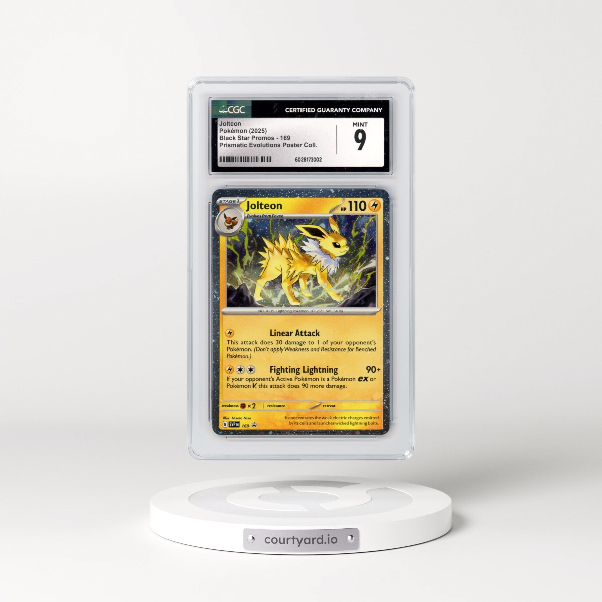 2023 Black Star Promos - Scarlet & Violet SVP EN #169 Jolteon - Prismatic Evolutions Poster Collection (Cosmos Holo) (CGC 9 MINT)