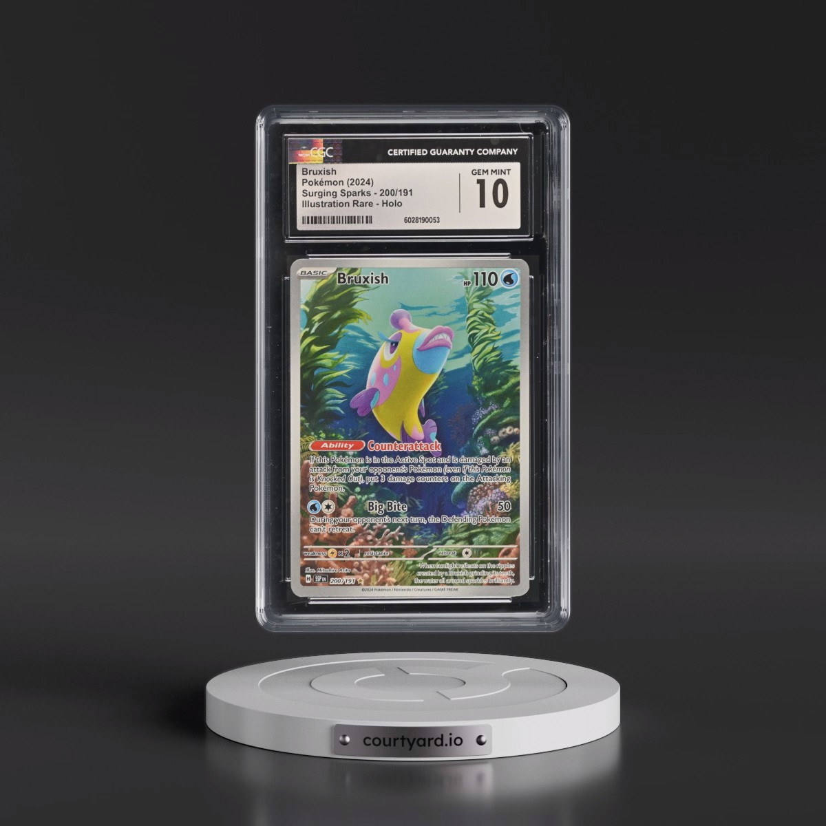 2024 Surging Sparks - SSP EN #200/191 Bruxish - Illustration Rare Holo (CGC 10 GEM MINT)