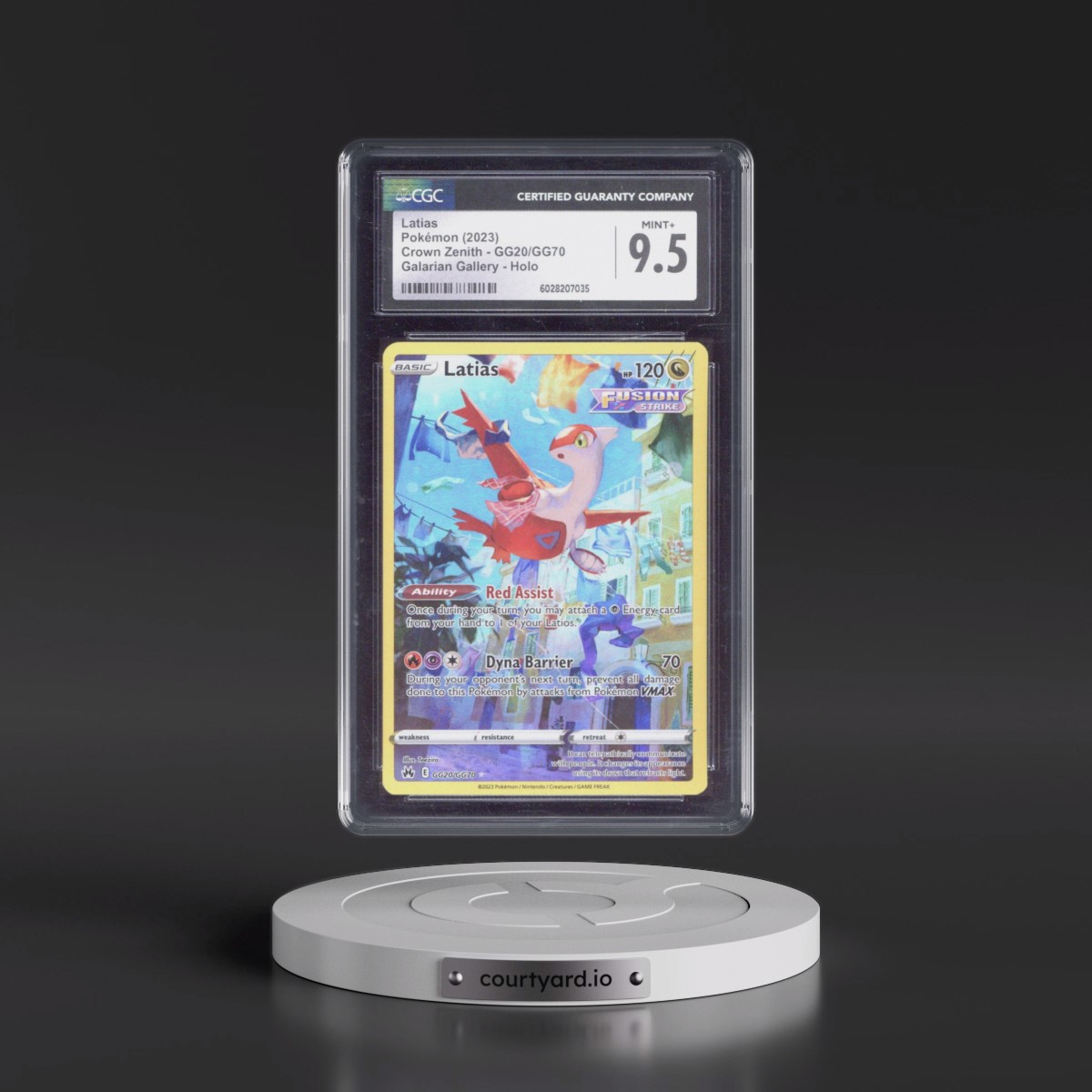2023 Crown Zenith #GG20/GG70 Latias - Galarian Gallery Holo (CGC 9.5 MINT+)
