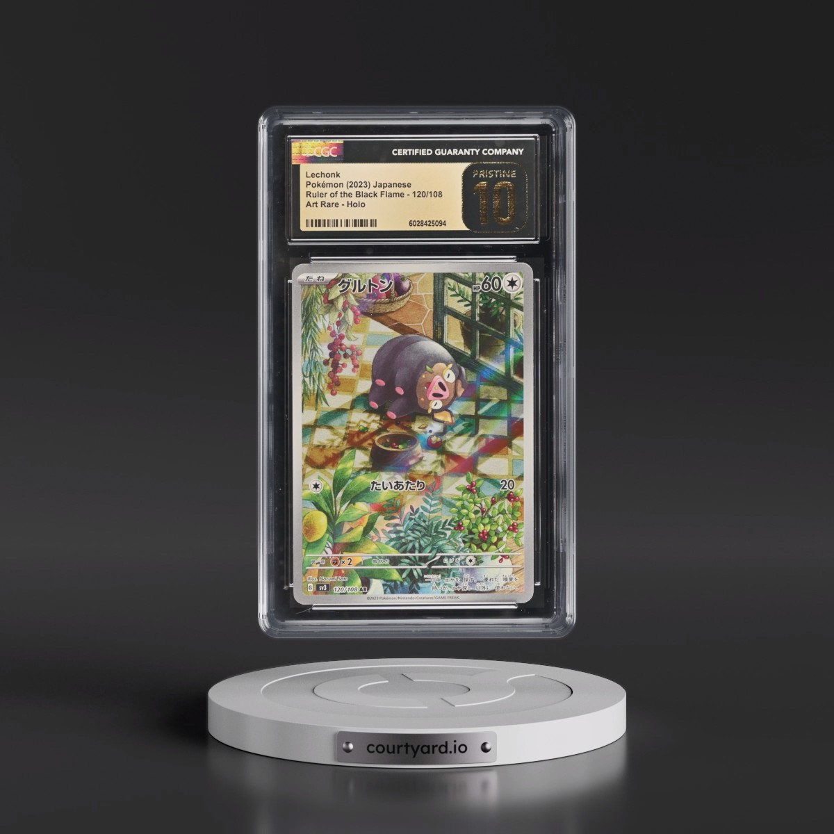2023 Ruler of the Black Flame #120/108 Lechonk - Art Rare Holo (CGC 10 PRISTINE)