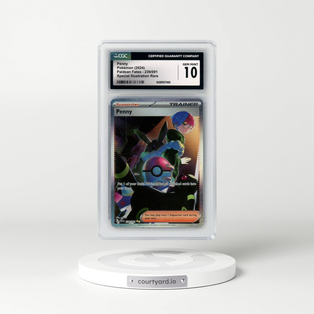 2024 Paldean Fates - PAF EN #239/091 Penny - Special Illustration Rare (CGC 10 GEM MINT)