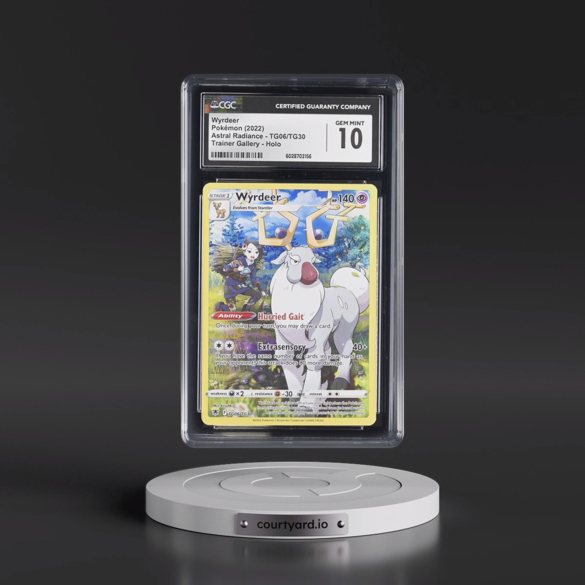 Astral Radiance #TG06/TG30 Wyrdeer - Trainer Gallery Holo (CGC 10 GEM MINT)