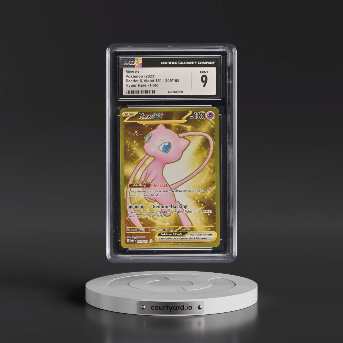 2023 Scarlet & Violet 151 - MEW EN #205/165 Mew ex - Hyper Rare Holo (CGC 9 MINT)
