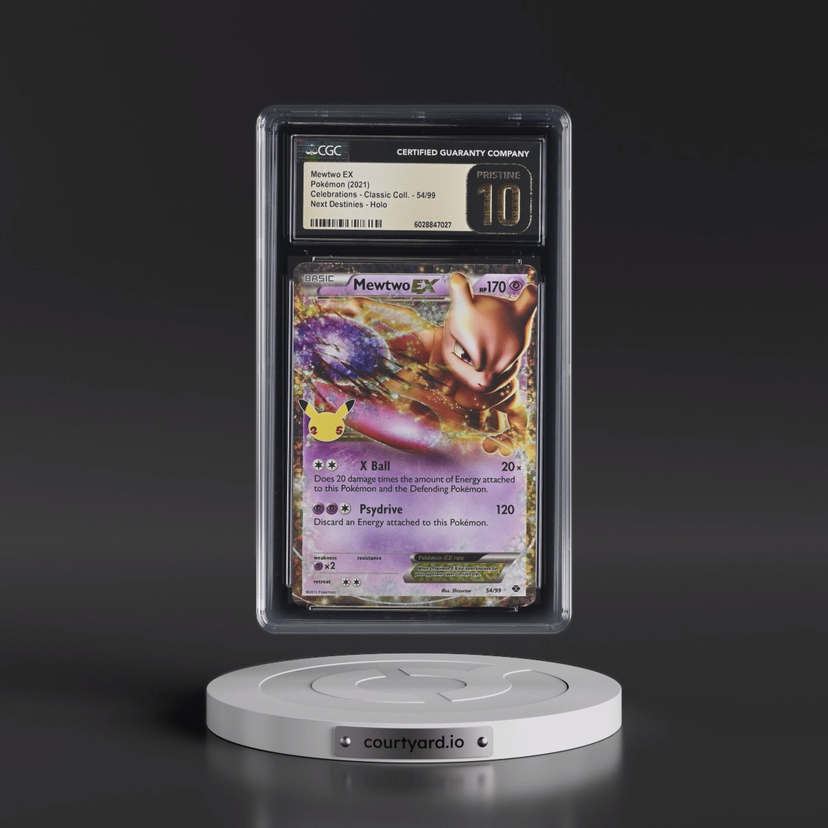 2021 Celebrations - Classic Collection #54/99 Mewtwo EX - Next Destinies Holo (CGC 10 PRISTINE)