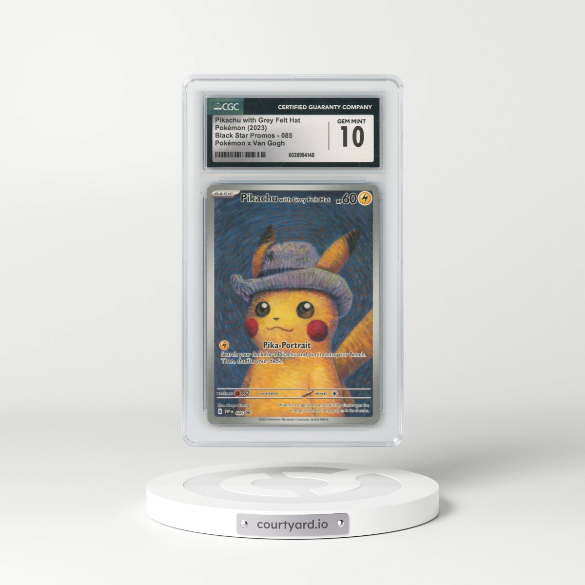 2023 Black Star Promos - Scarlet & Violet SVP EN #085 Pikachu with Grey Felt Hat - Pokémon x Van Gogh (CGC 10 GEM MINT)