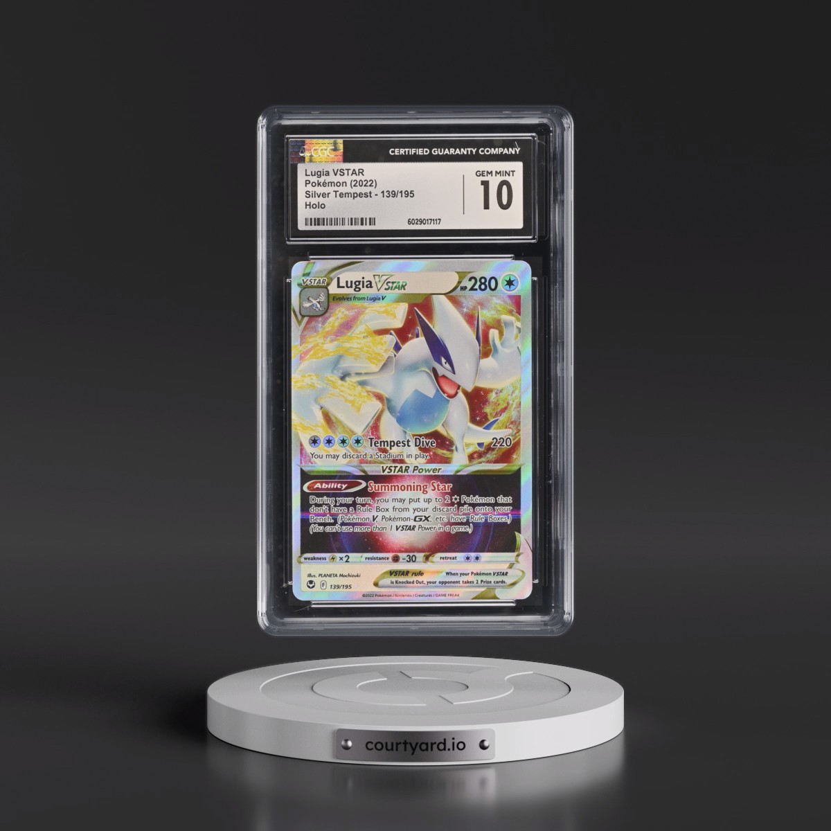 2022 Silver Tempest #139/195 Lugia VSTAR - Holo (CGC 10 GEM MINT)