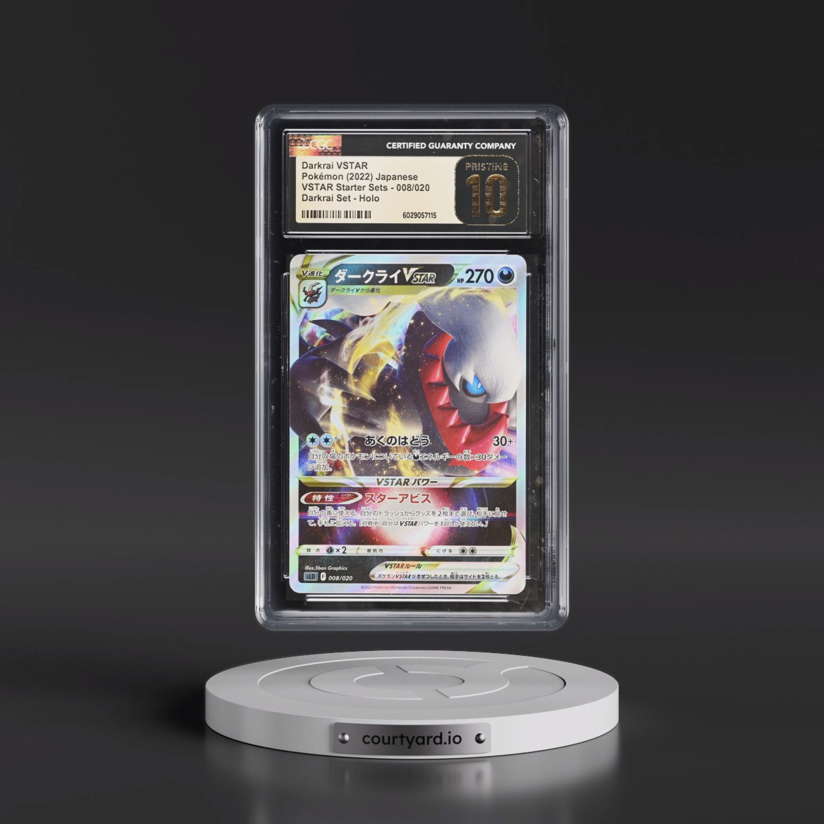 2022 VSTAR Starter Sets #008/020 Darkrai VSTAR - Darkrai VSTAR Set Holo (CGC 10 PRISTINE)