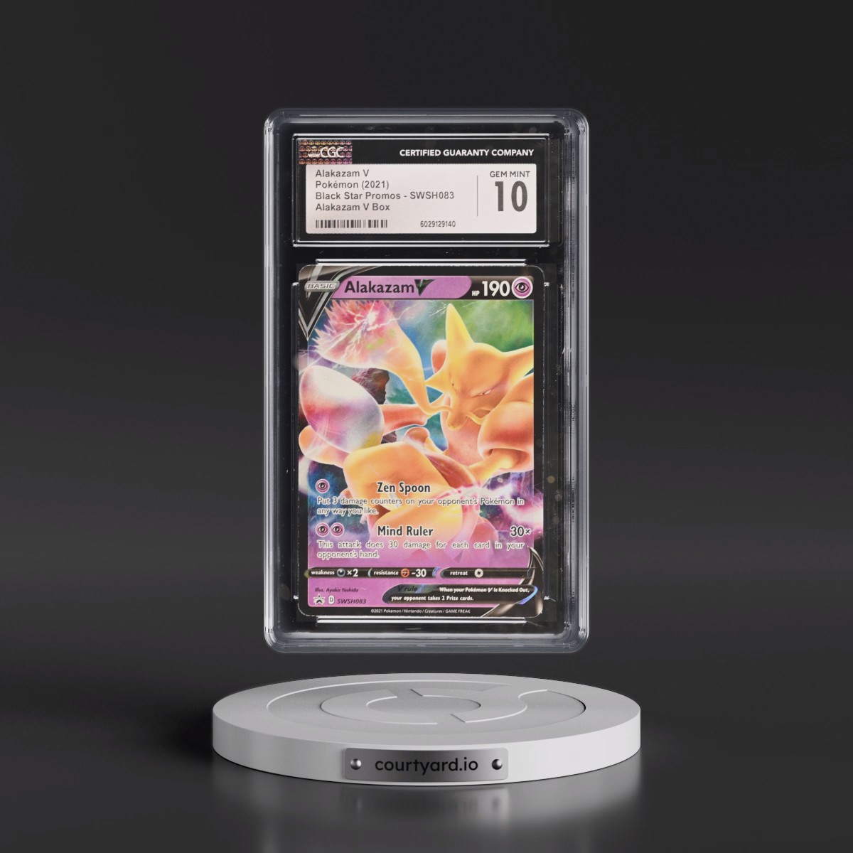 2017 Black Star Promos - Sword & Shield #SWSH083 Alakazam V - Holo Alakazam V Box (CGC 10 GEM MINT)