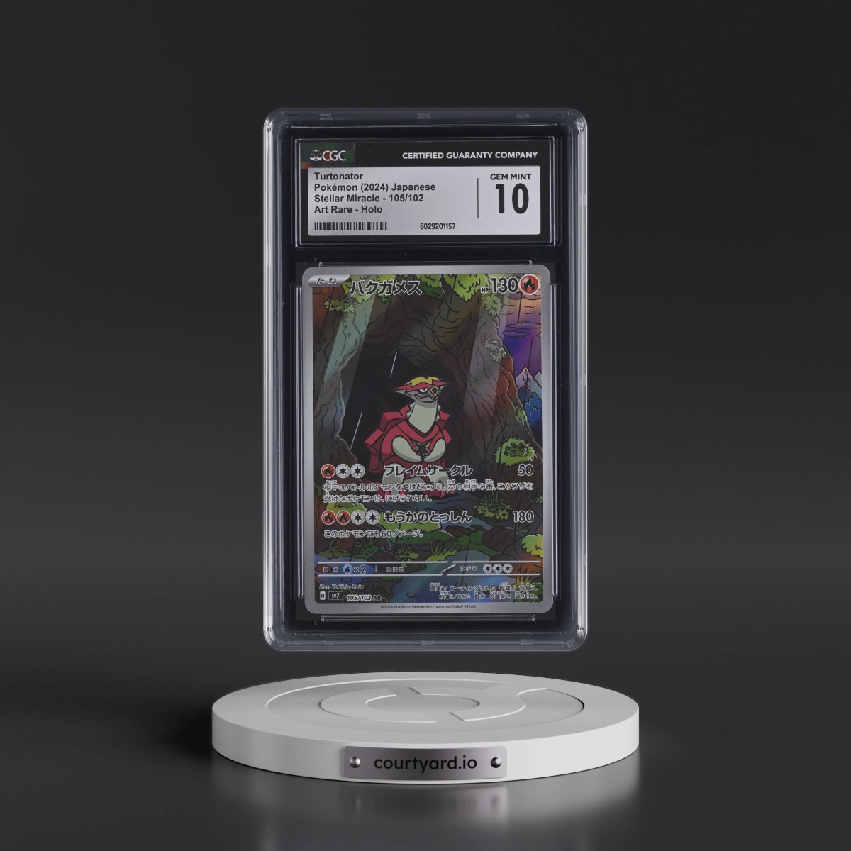 2024 Stellar Miracle #105/102 Turtonator - Art Rare Holo (CGC 10 GEM MINT)