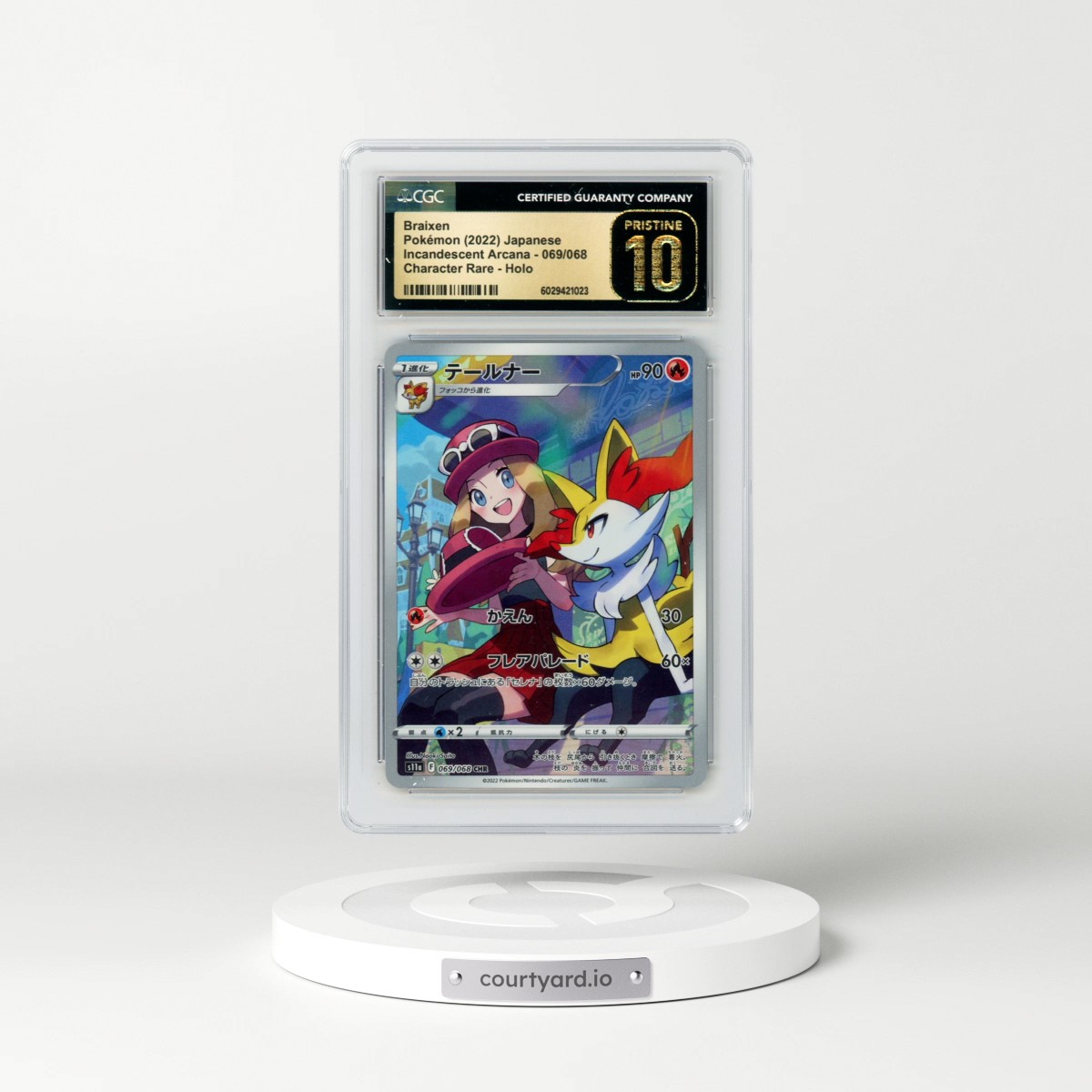 2022 Incandescent Arcana #069/068 Braixen - Character Rare (CGC 10 PRISTINE)