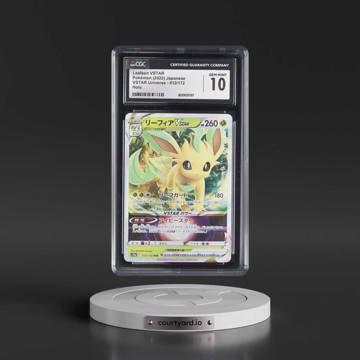 2022 VSTAR Universe #012/172 Leafeon VSTAR - Holo (CGC 10 GEM MINT)